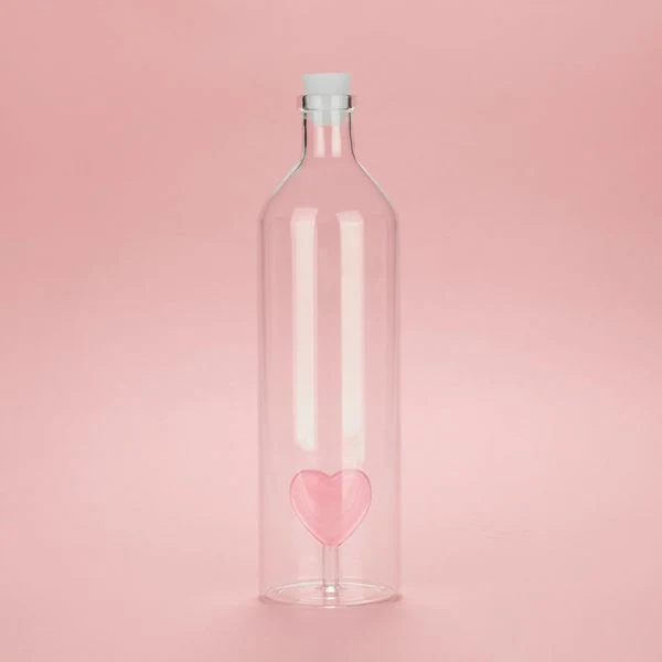 Bouteille Love en verre borosilicate - 1,2 L