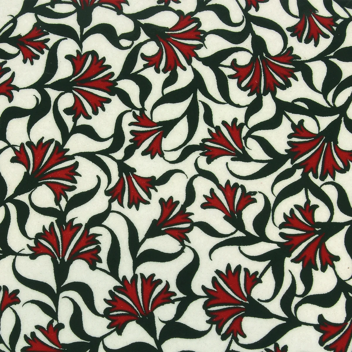 Dessous De Plat Rond Céramique - Vert et Rouge