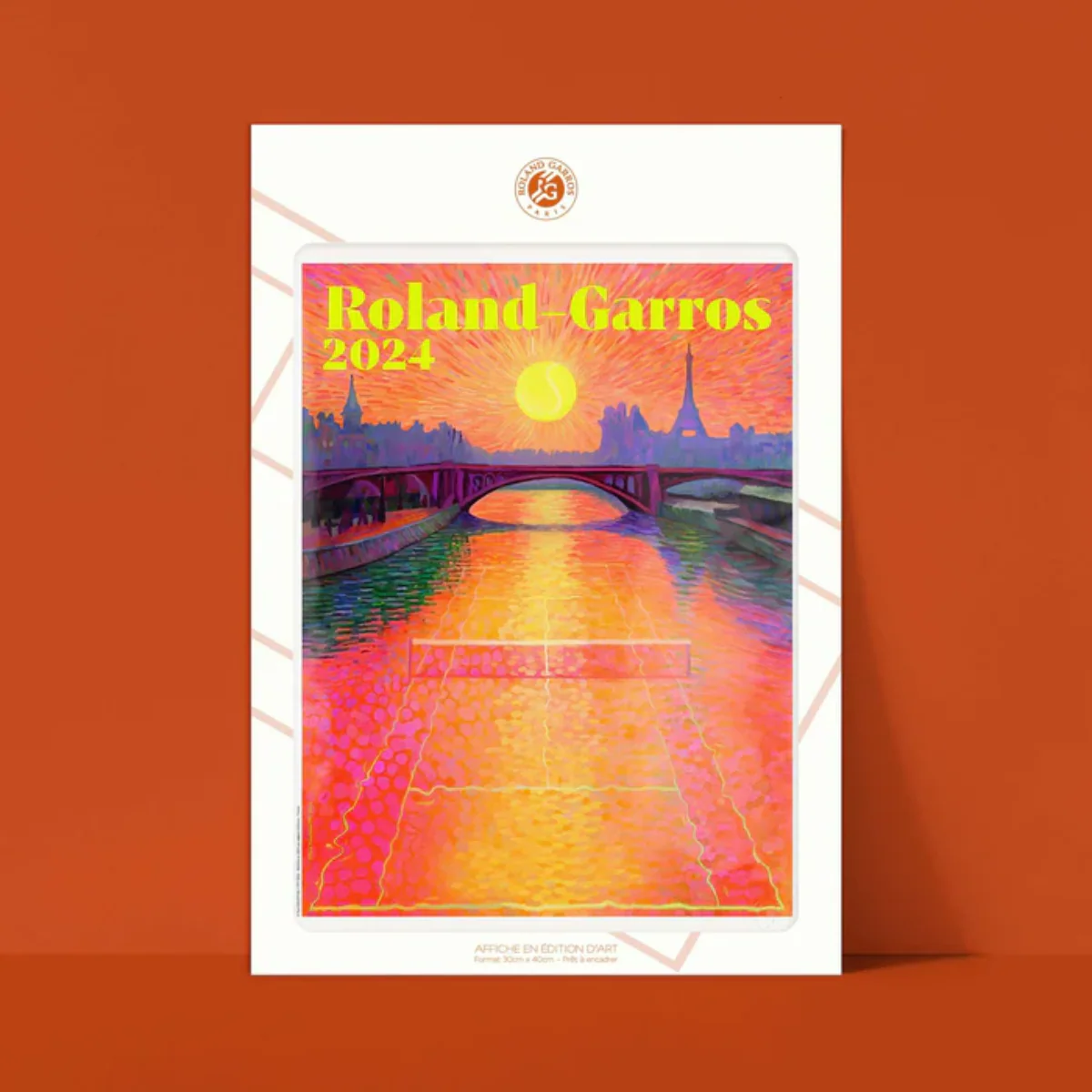 Affiche Roland-Garros - Paul Rousteau - 30 x 40 cm