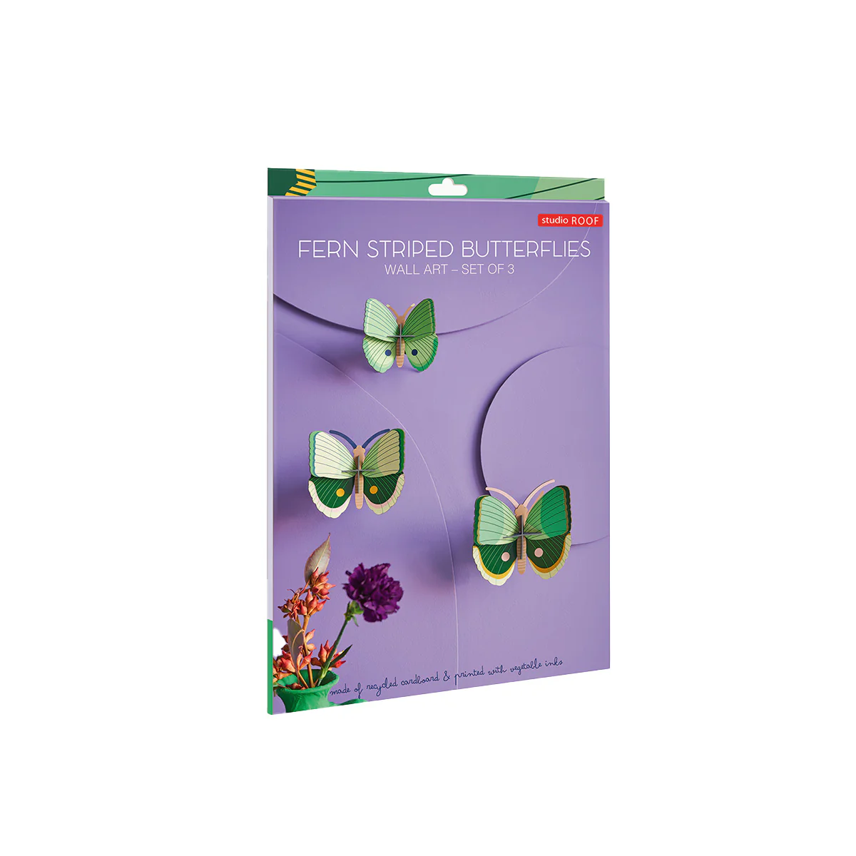 Décoration murale Fern Striped Butterflies - Lot de 3