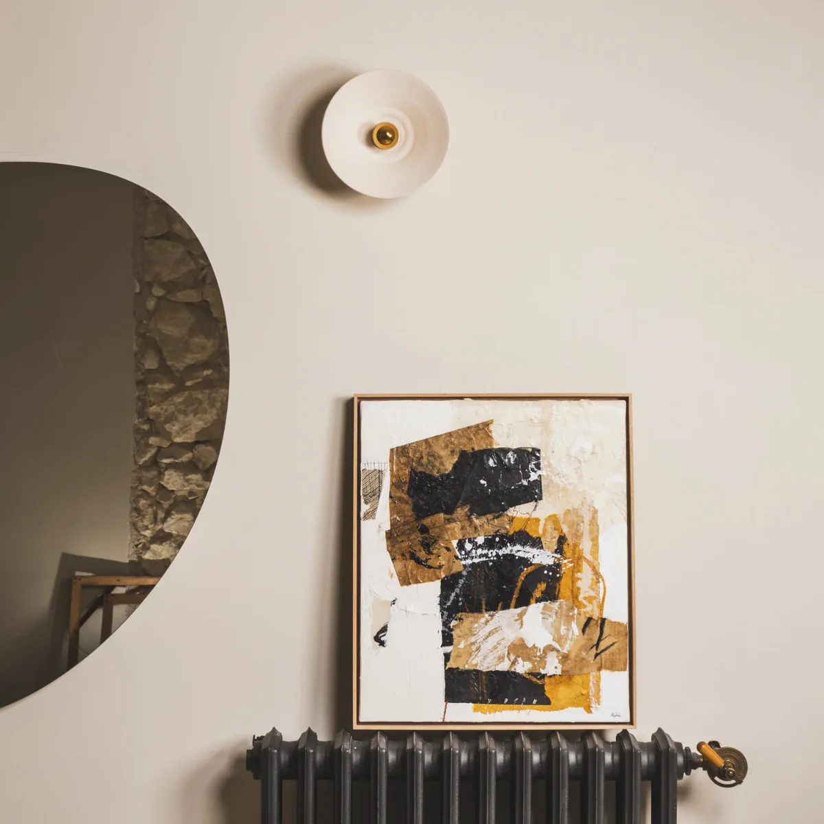 Applique murale Lisette - Grès chamotté ivoire