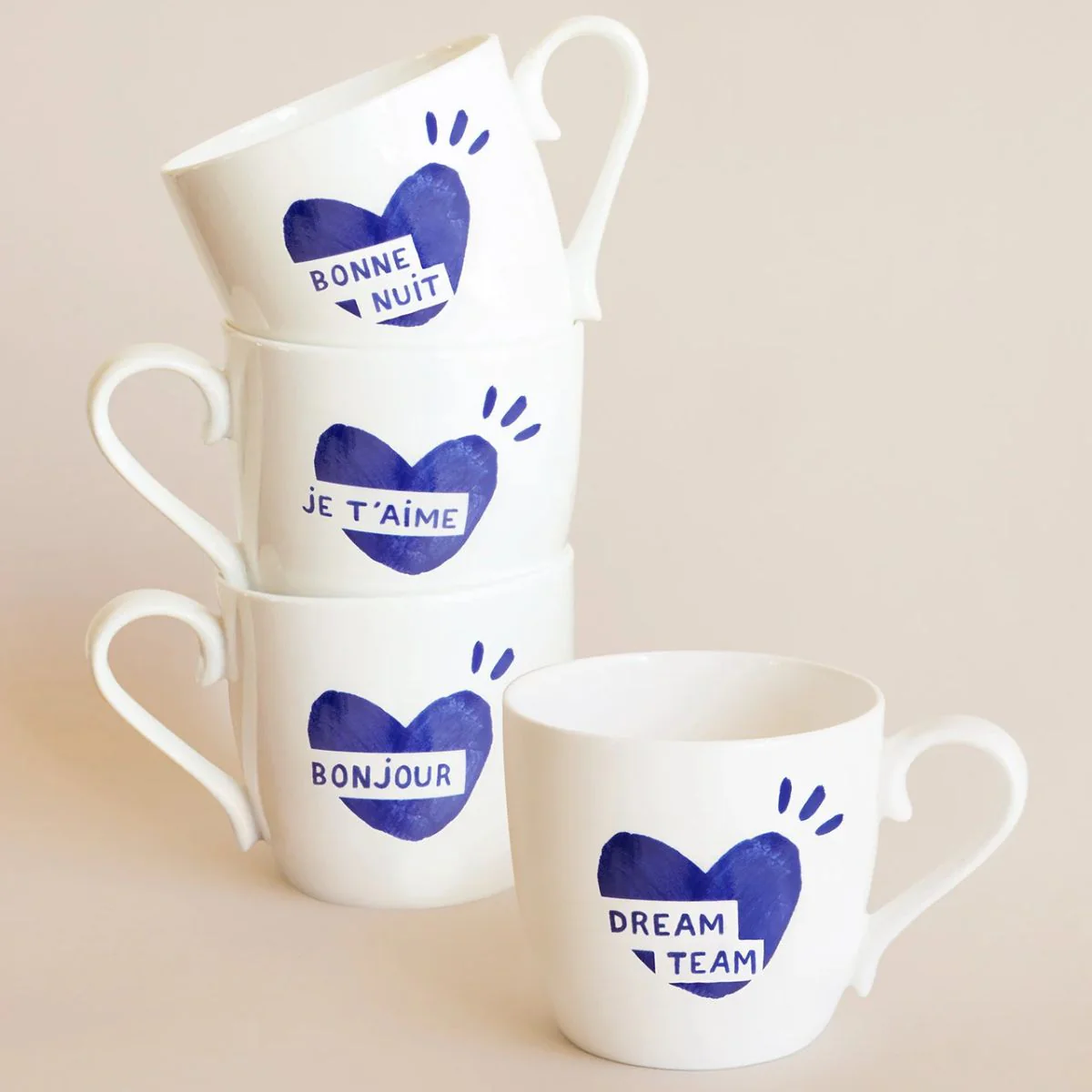 Mug Coeur Bisou - Bleu