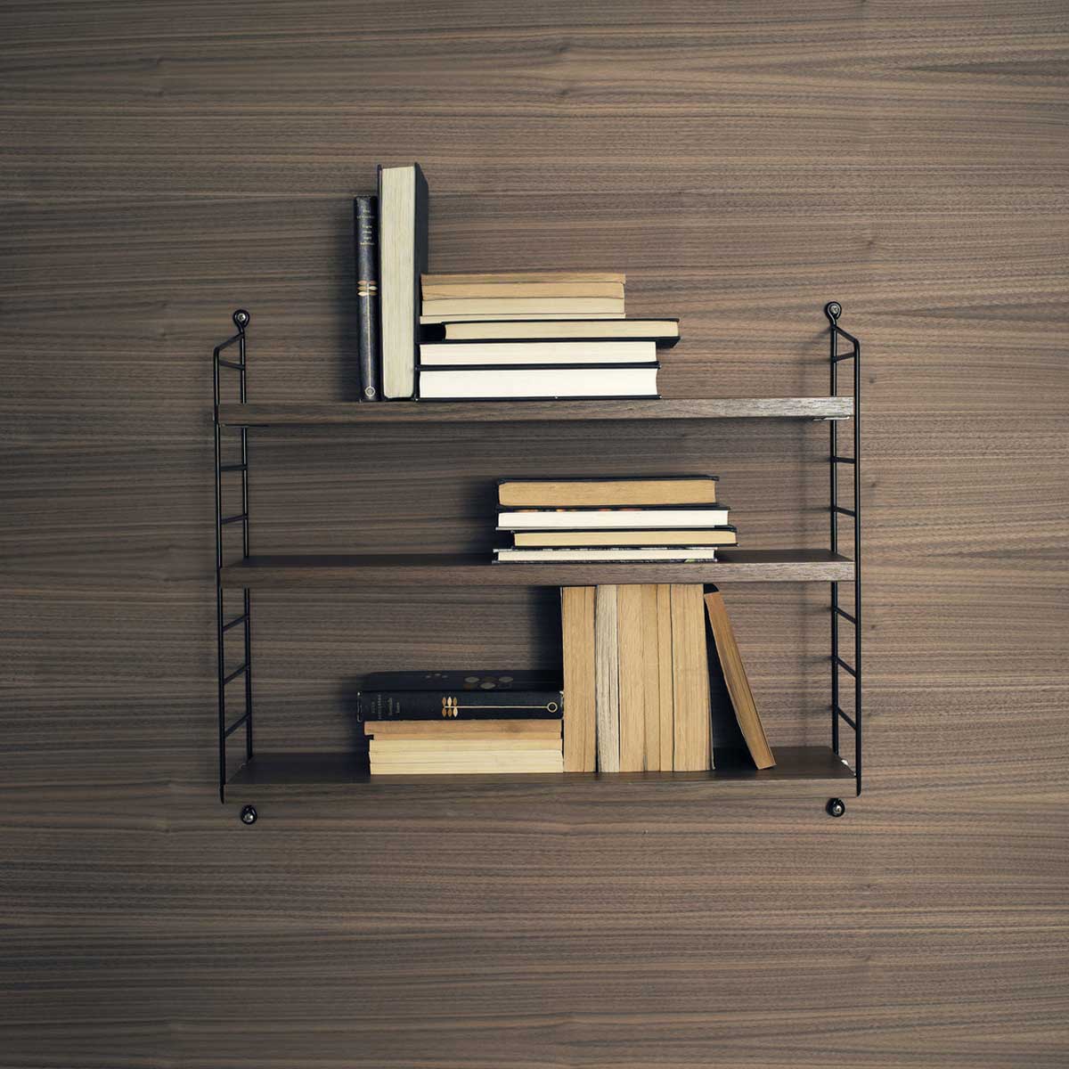 Etagère String Pocket - Noyer & Noir