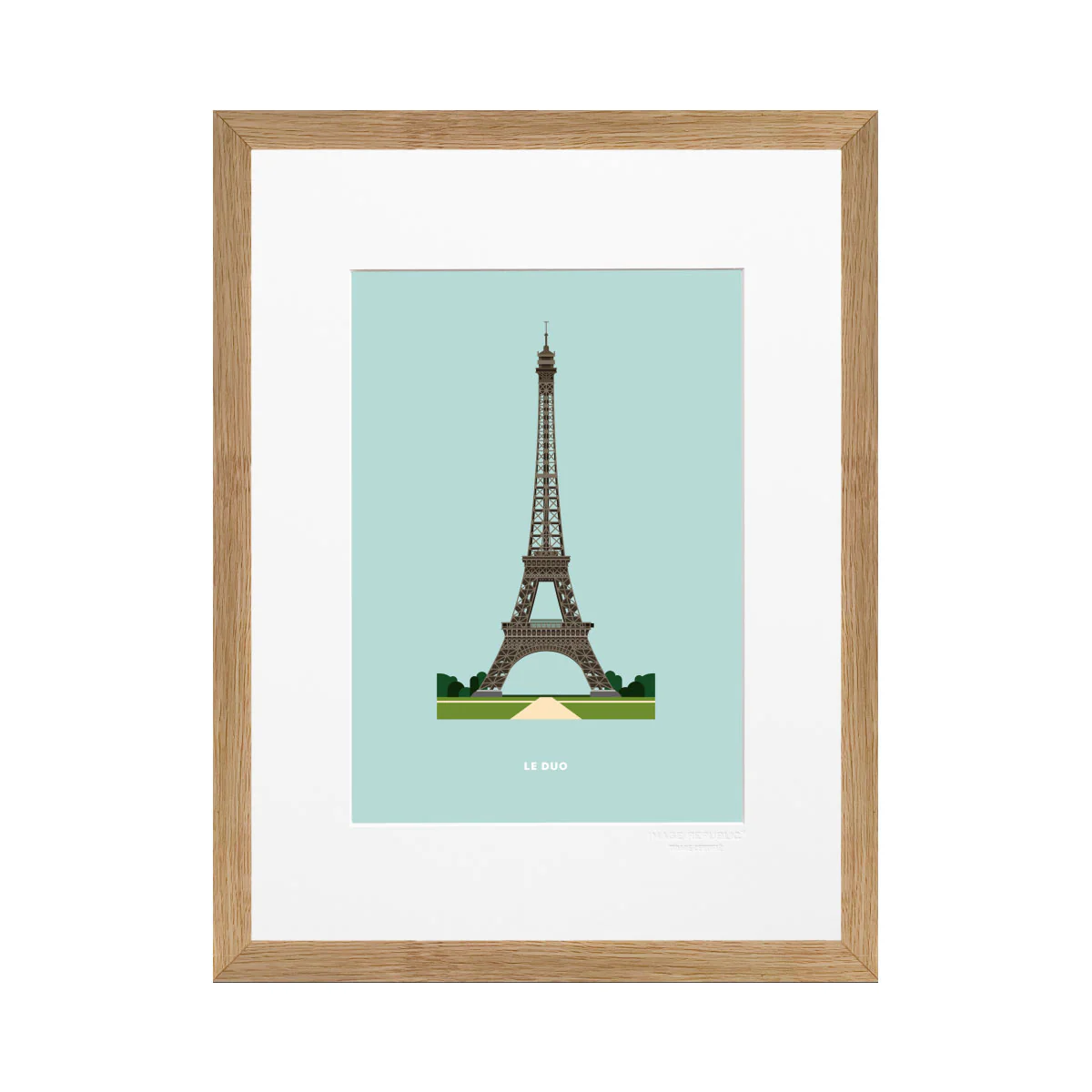 Affiche Le Duo Archi Eiffel Tower France - 30 cm x 40 cm