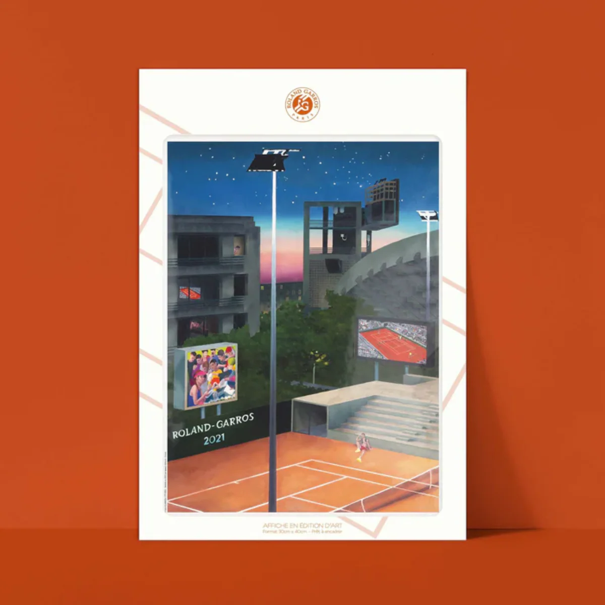 Affiche Roland-Garros - Jean Claracq - 30 x 40 cm