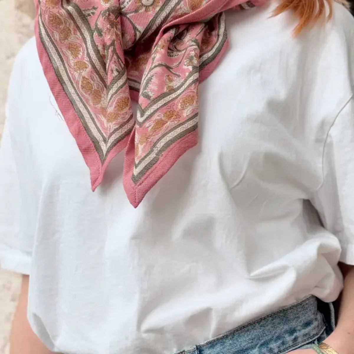 Foulard Laine Cerise 50 cm