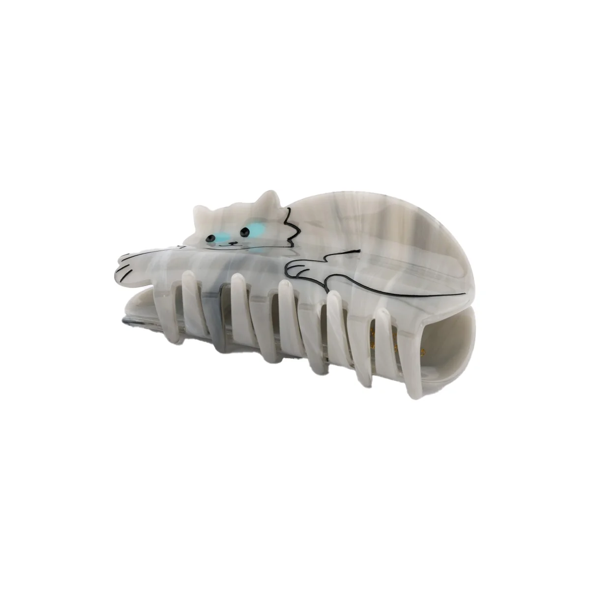 Pince à Cheveux Chat Gris