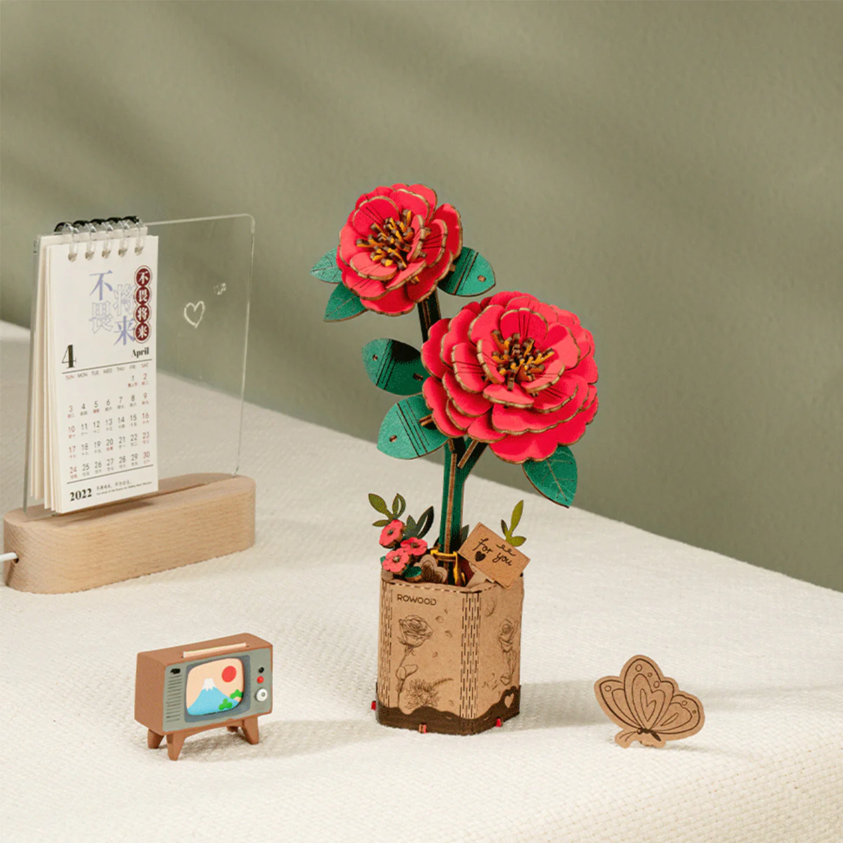 Puzzle 3D - Camélia Rouge