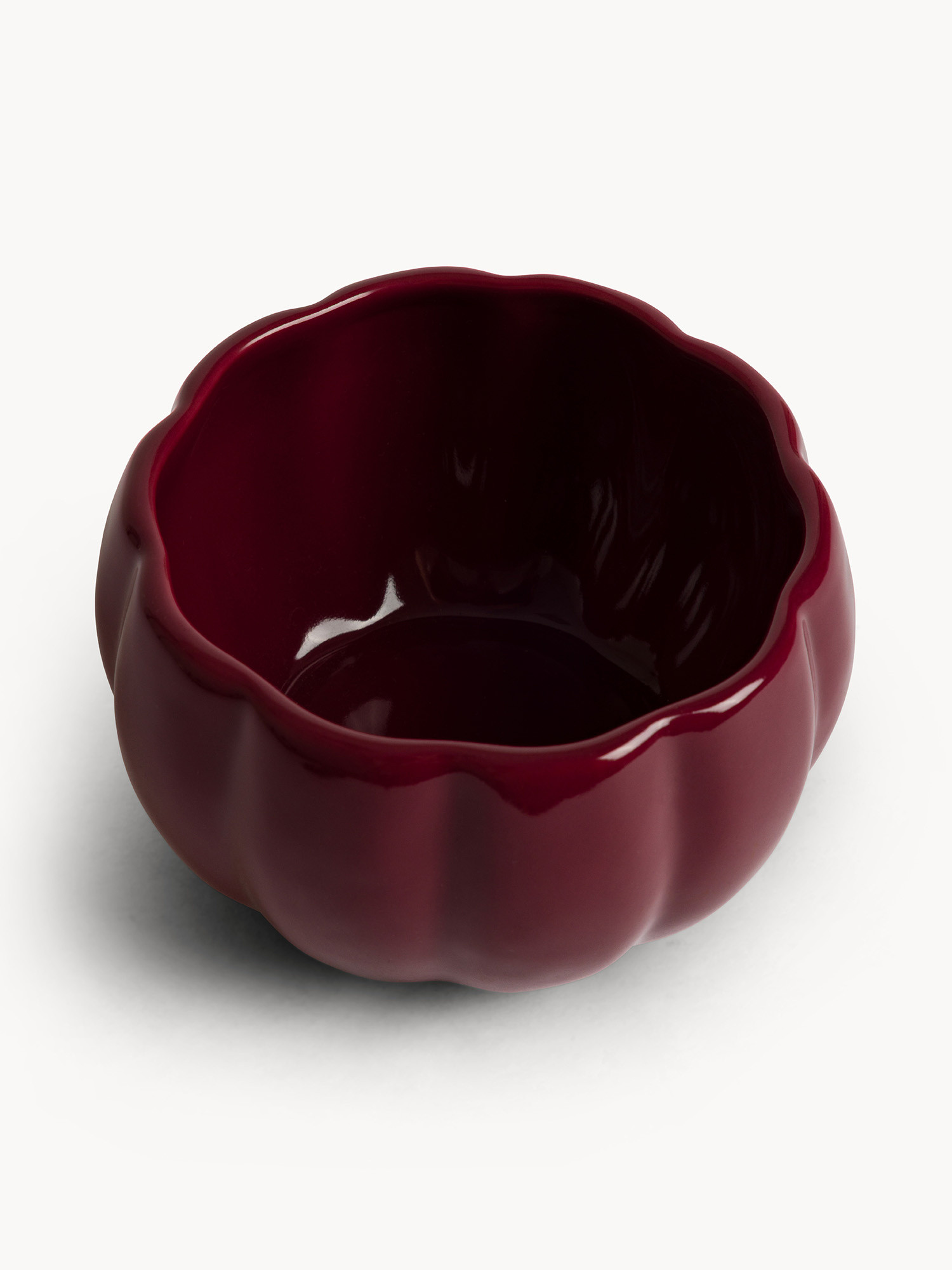 Coppetta in porcellana a forma di zucca