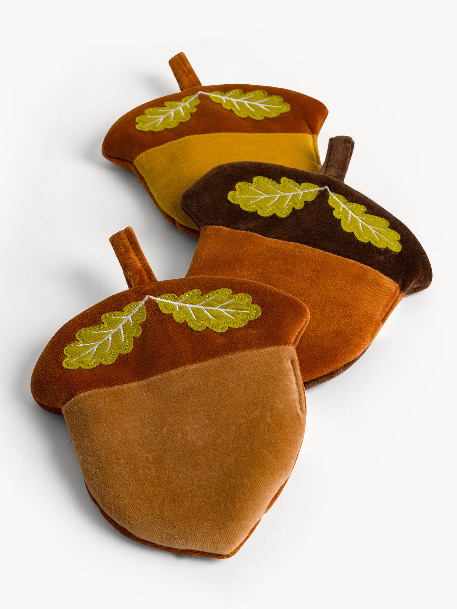 Presina a forma di ghianda in velluto di puro cotone