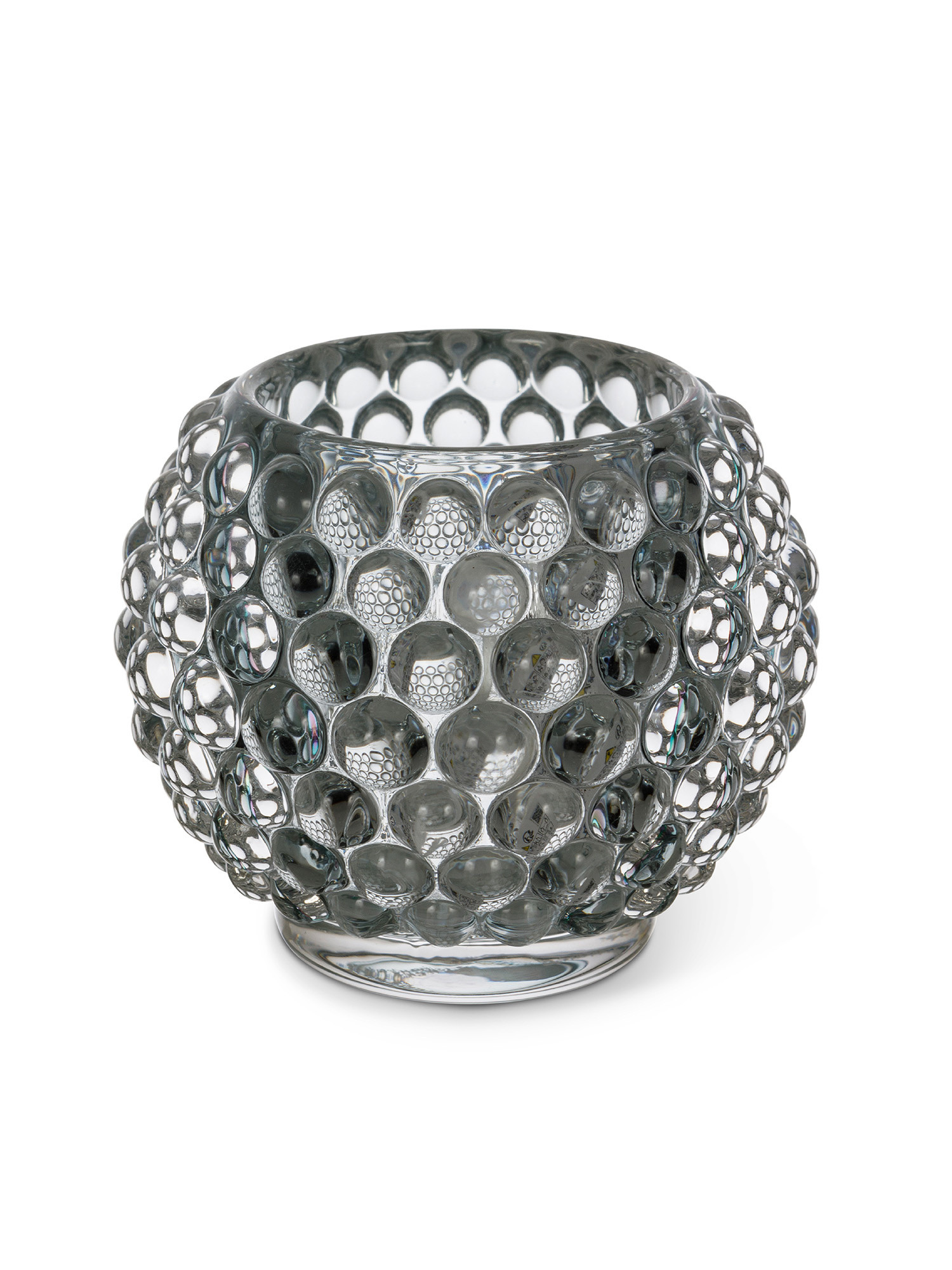 Porta t-light in vetro bubble