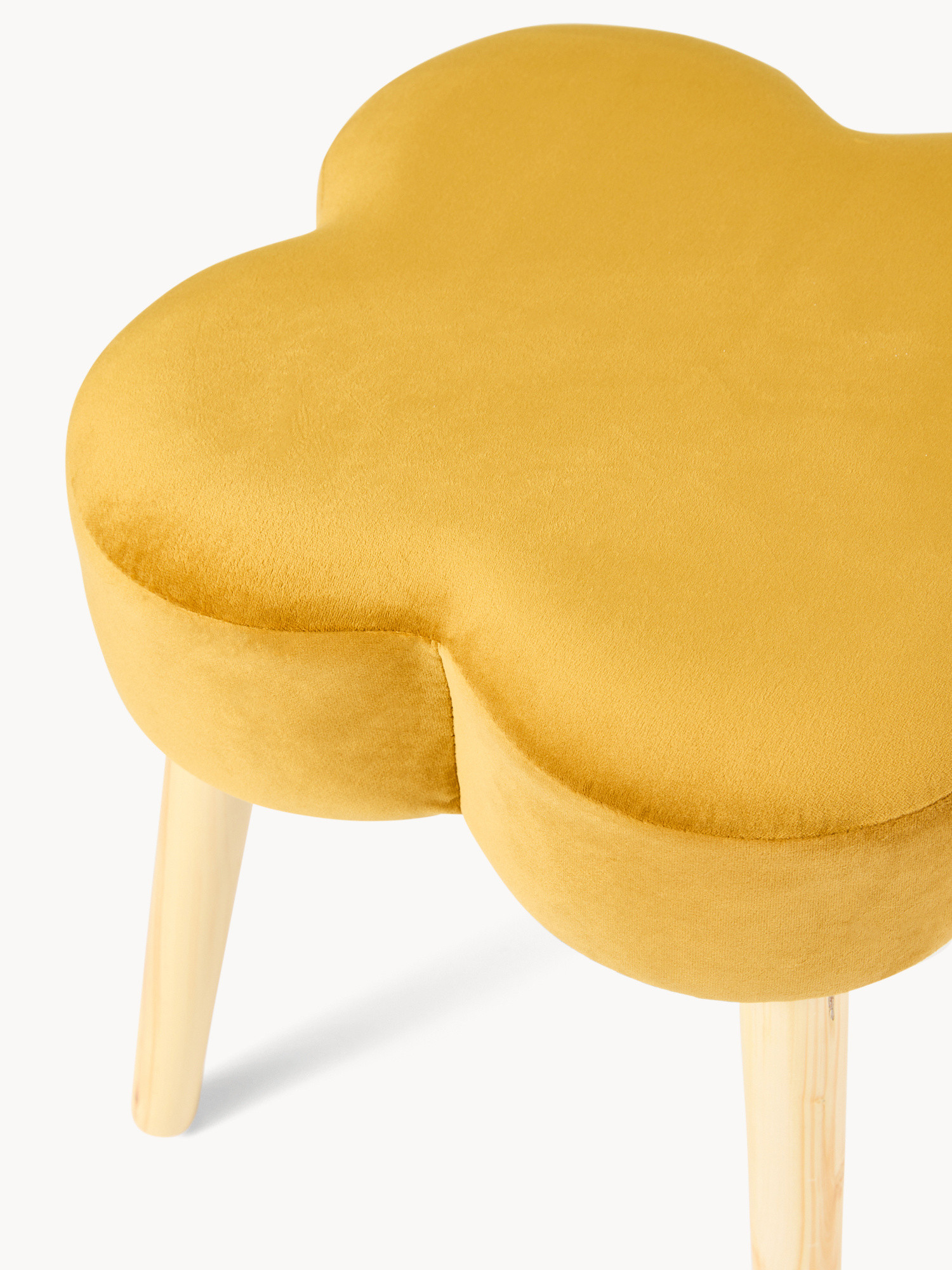 Sgabello in velluto Bloom