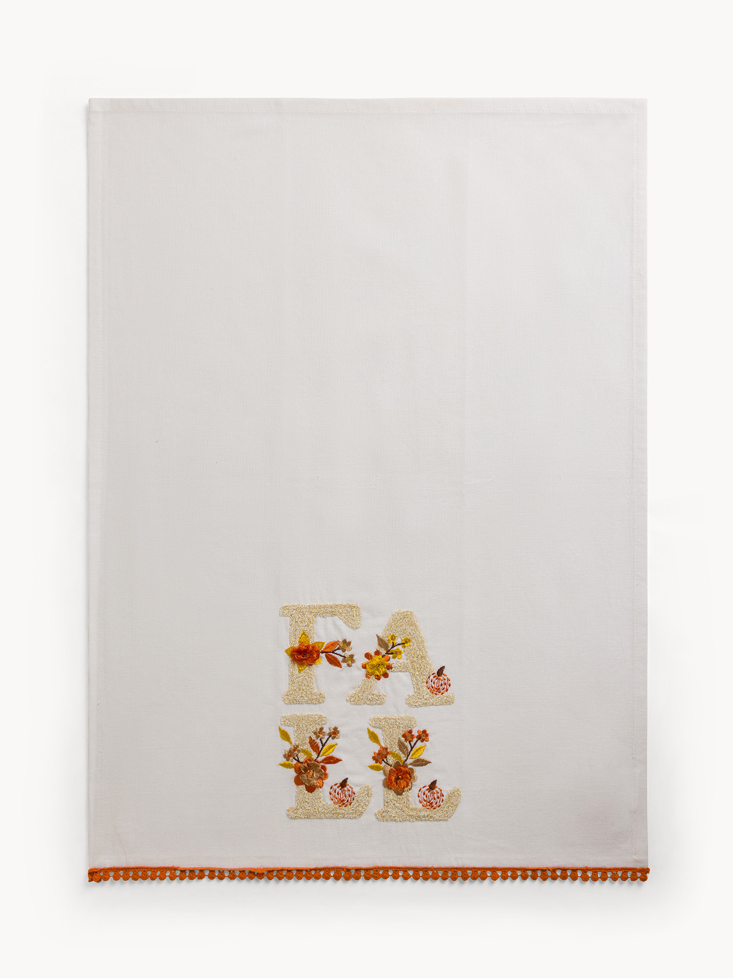 Strofinaccio in puro cotone con ricamo