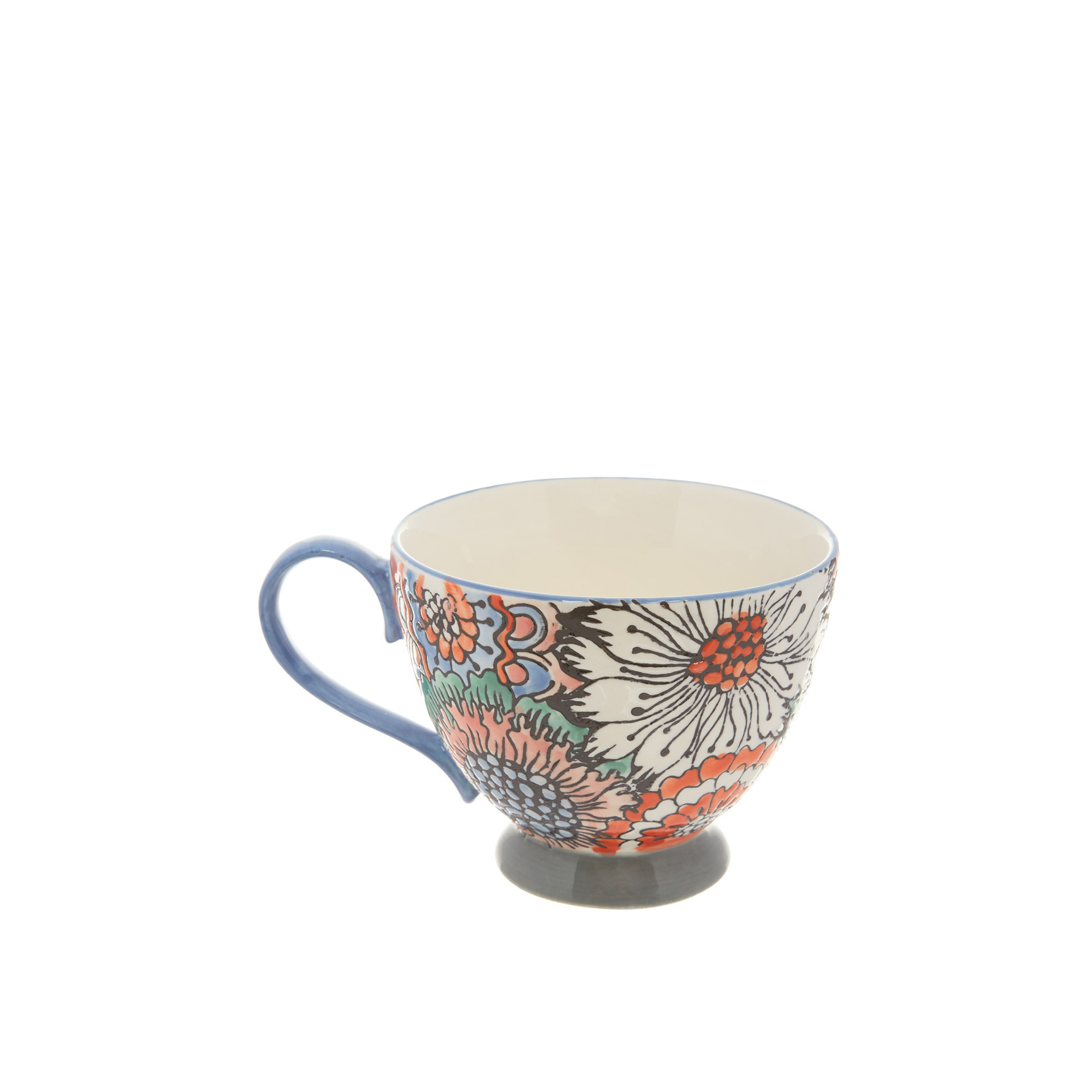 Tazza da colazione stoneware dipinta a mano
