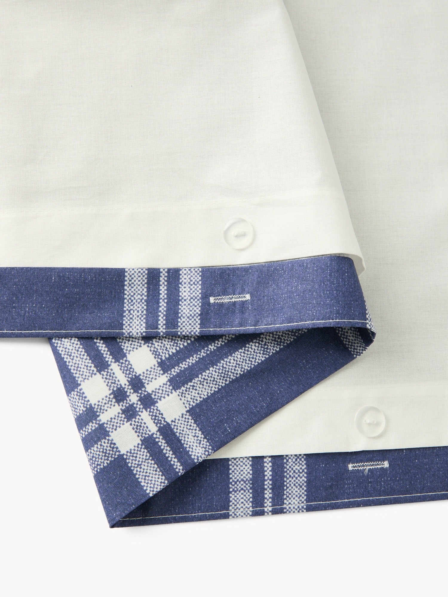 Parure copripiumino in puro cotone fantasia check - Prezzo di lancio