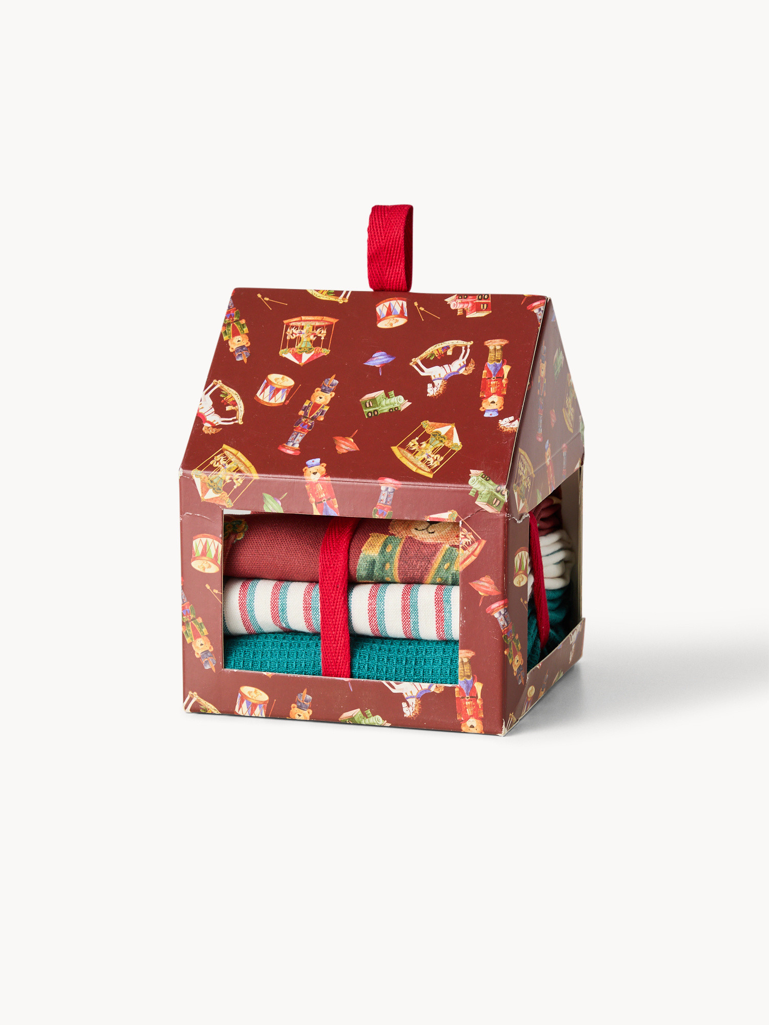 Scatola regalo con set di 3 strofinacci