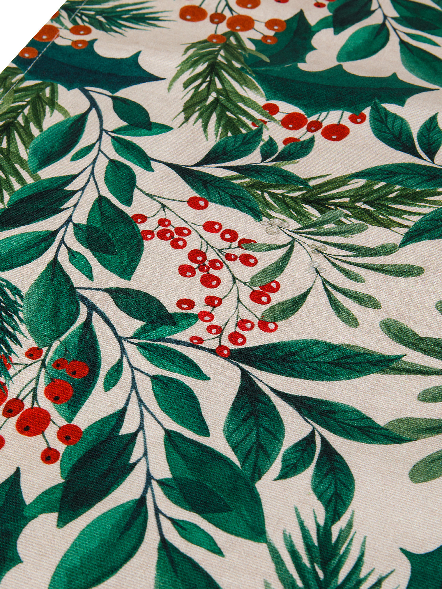 Runner panama di cotone stampa bacche