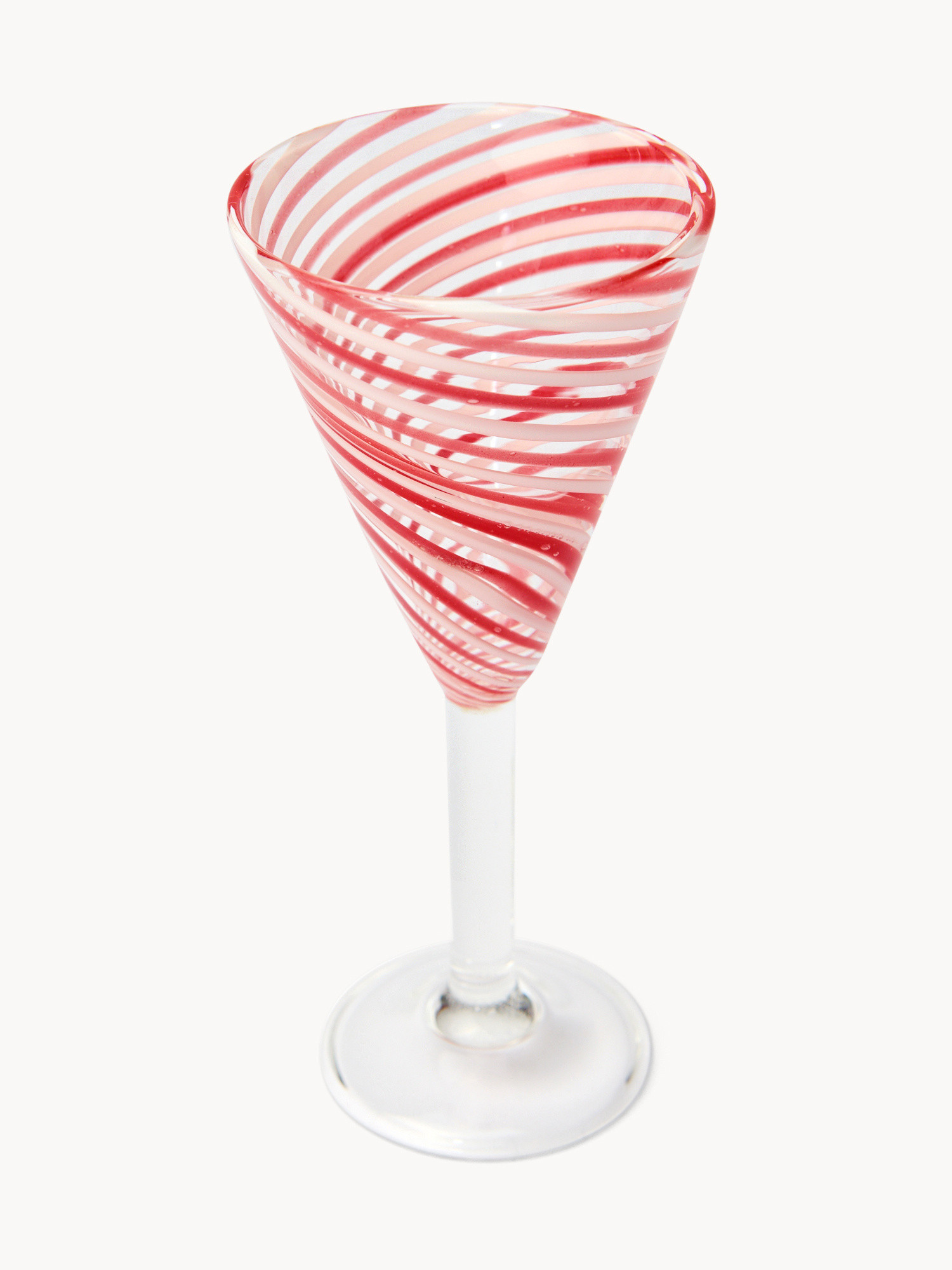 Set 6 mini calici in vetro borosilicato a righe