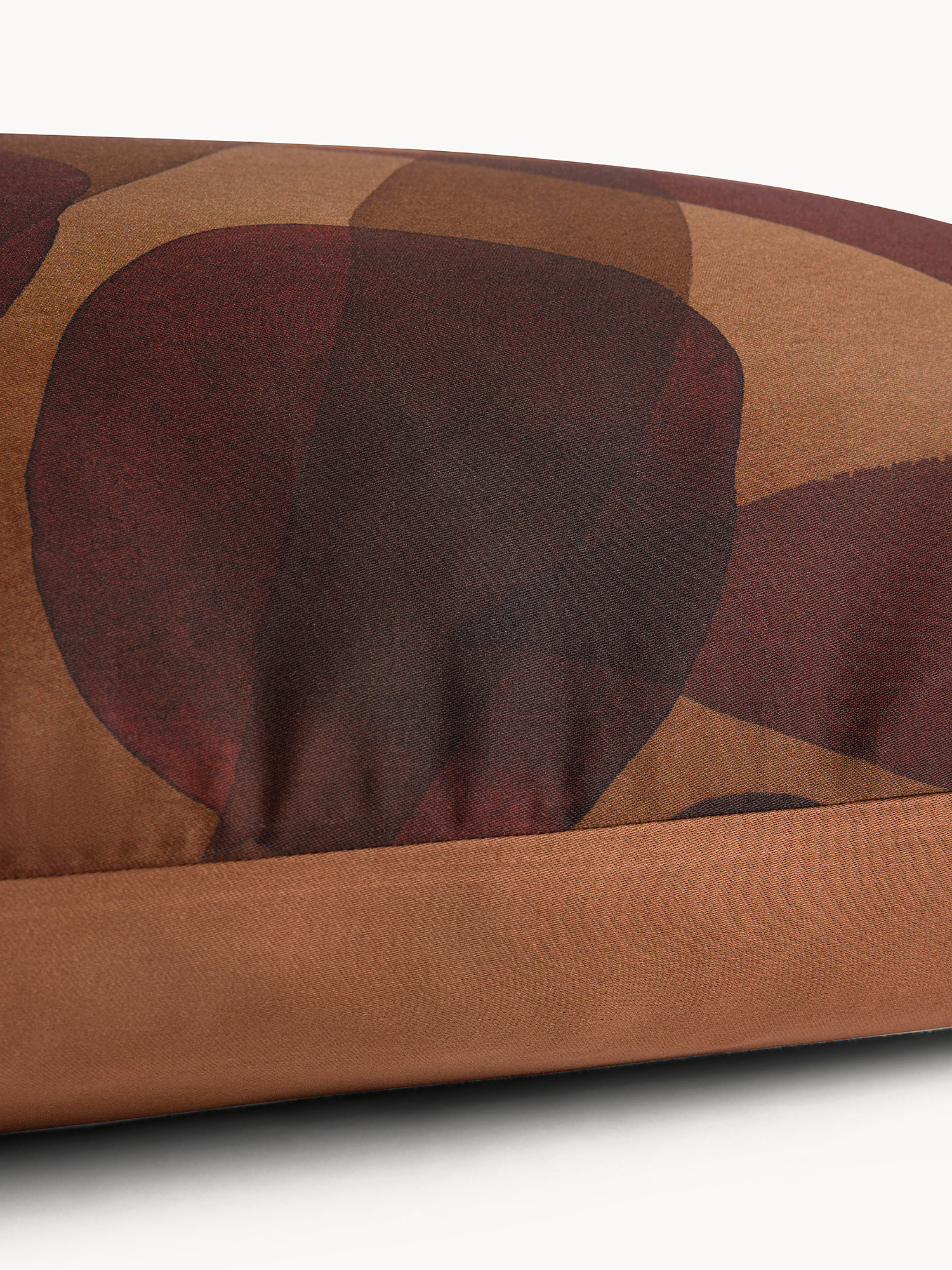 Federa in raso di cotone stampa foliage