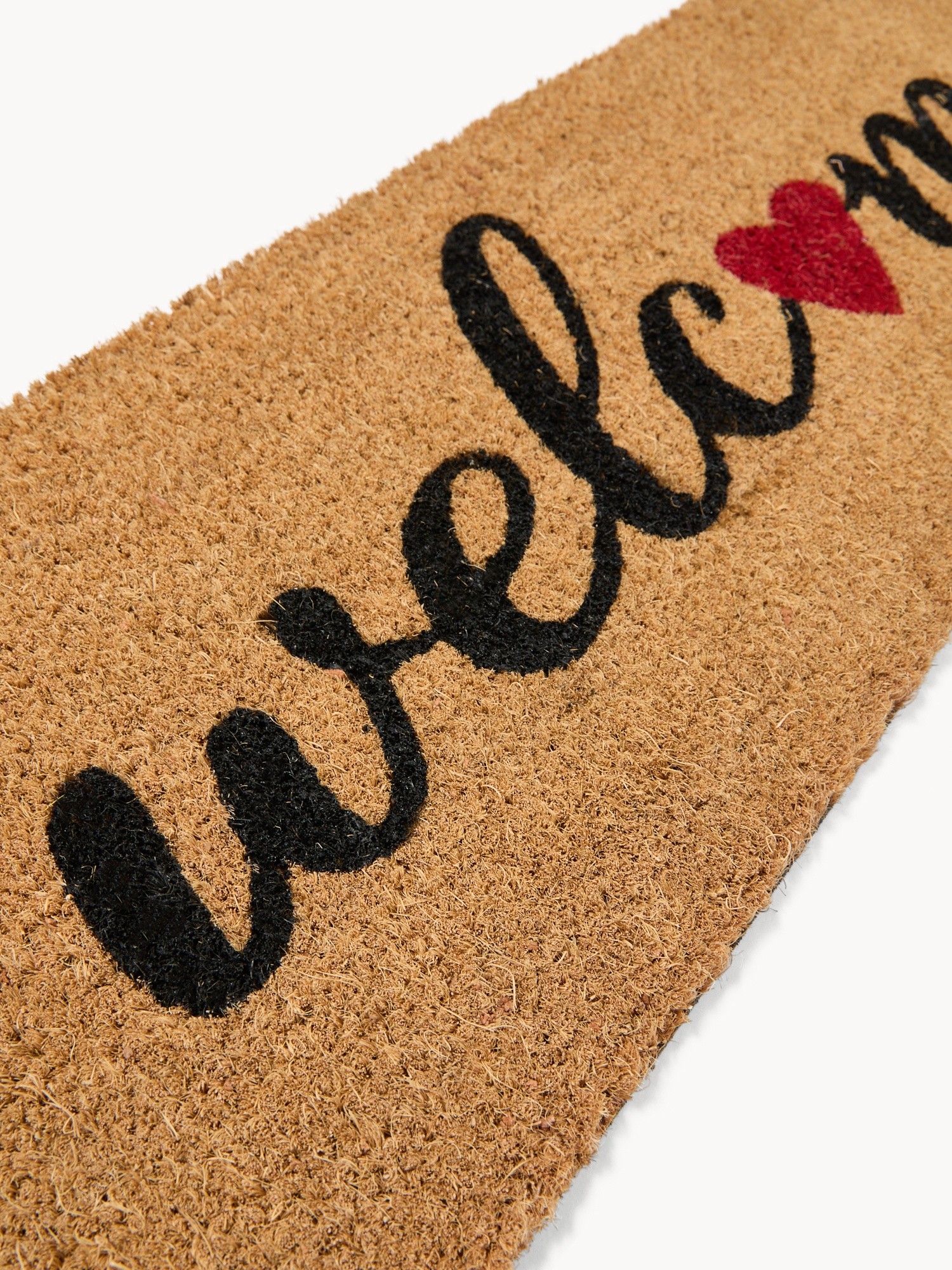 Zerbino in cocco con stampa Welcome - Prezzo di lancio