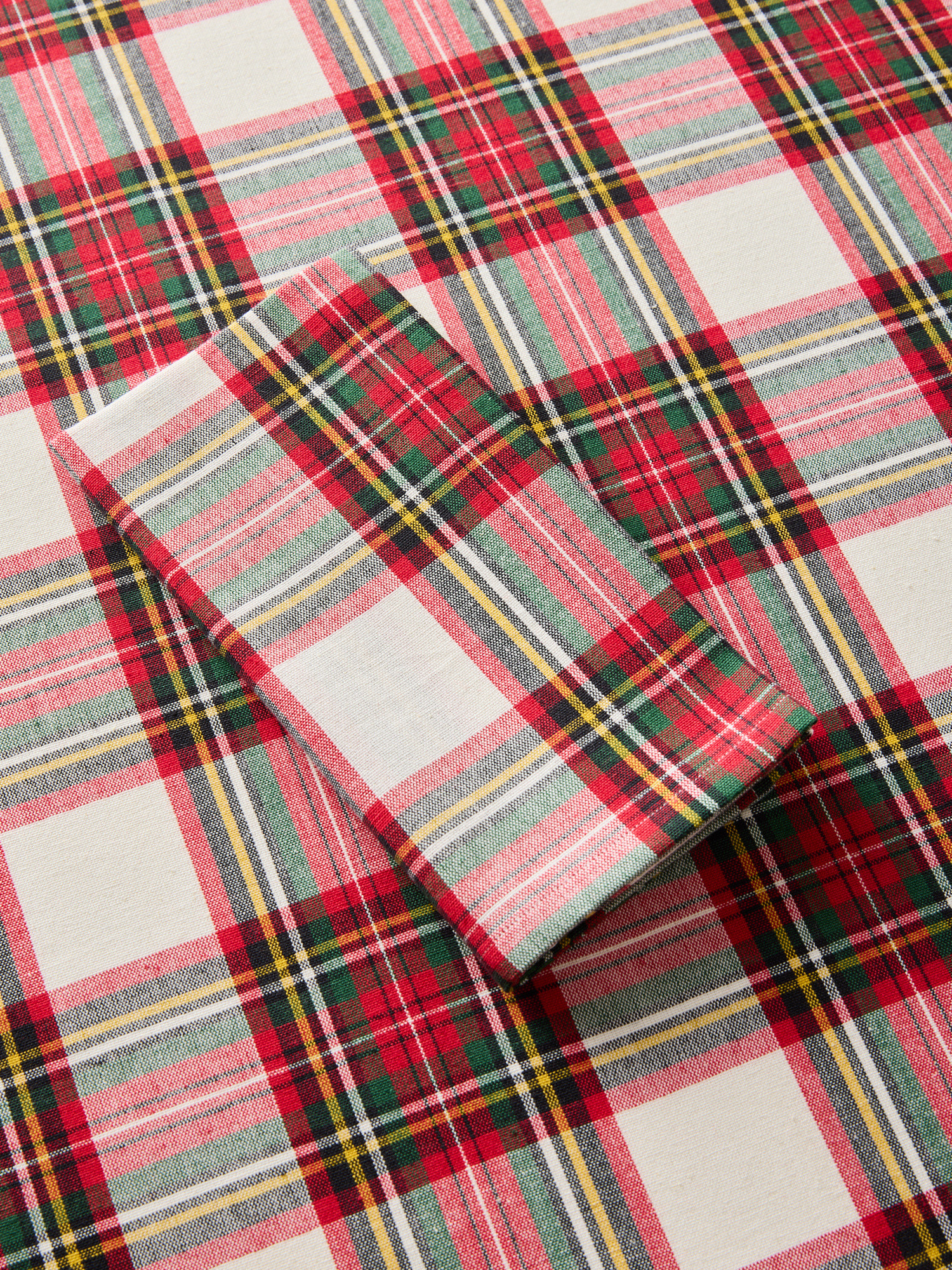 Tovaglia tartan in puro cotone tinto filo