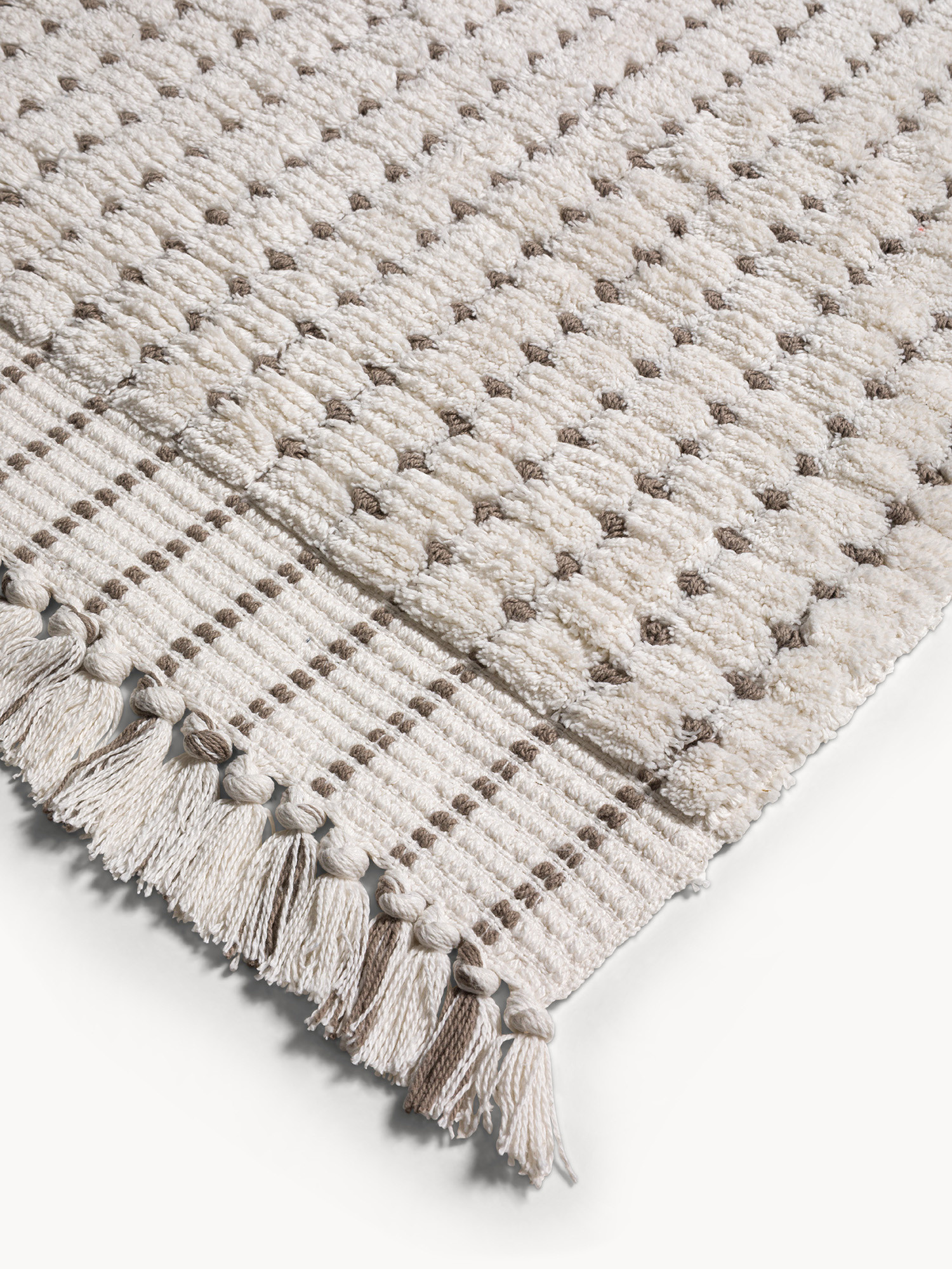 Tappeto bagno in cotone fantasia a trattini