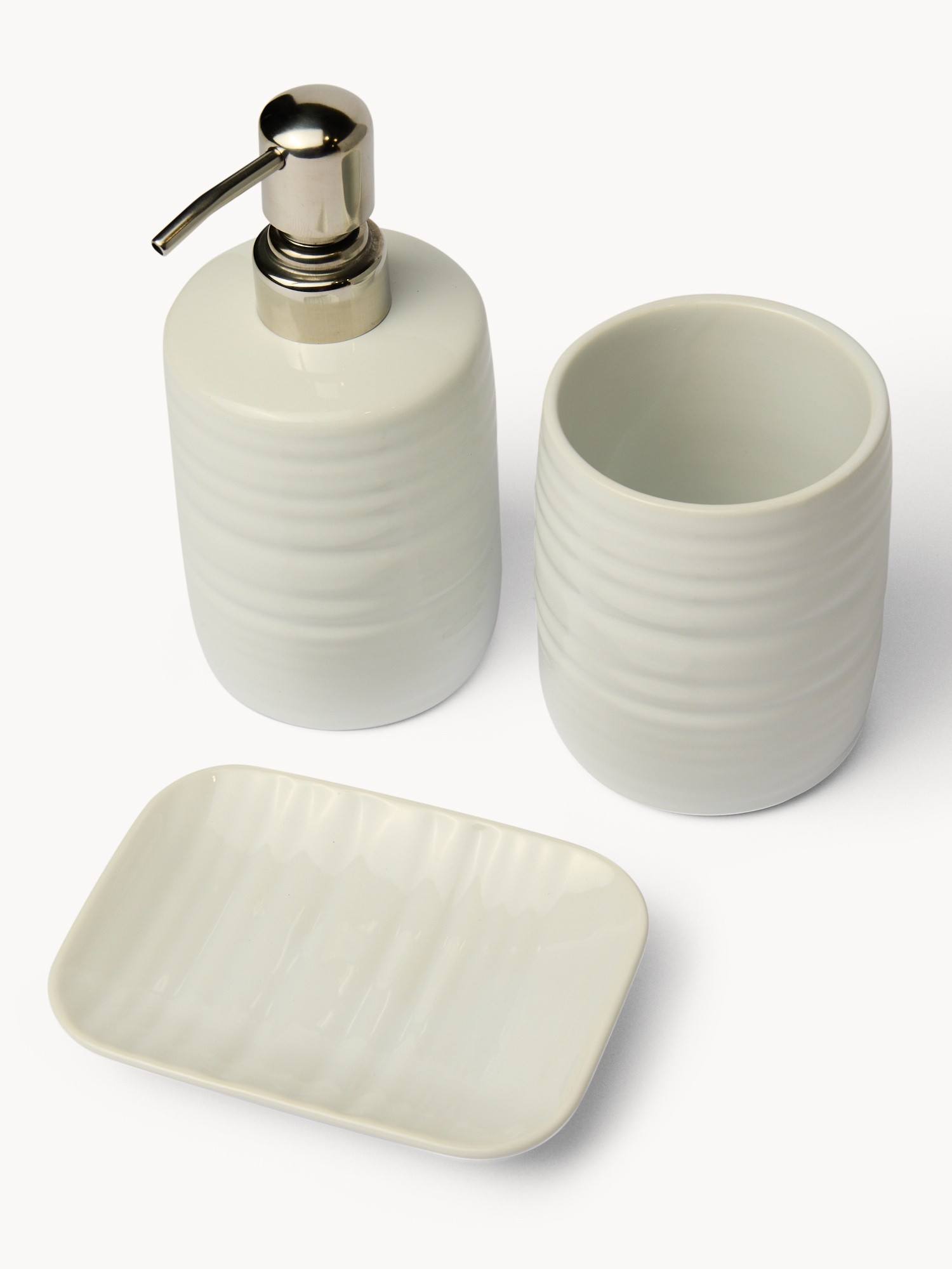 Set 3 accessori bagno in ceramica - Prezzo di lancio