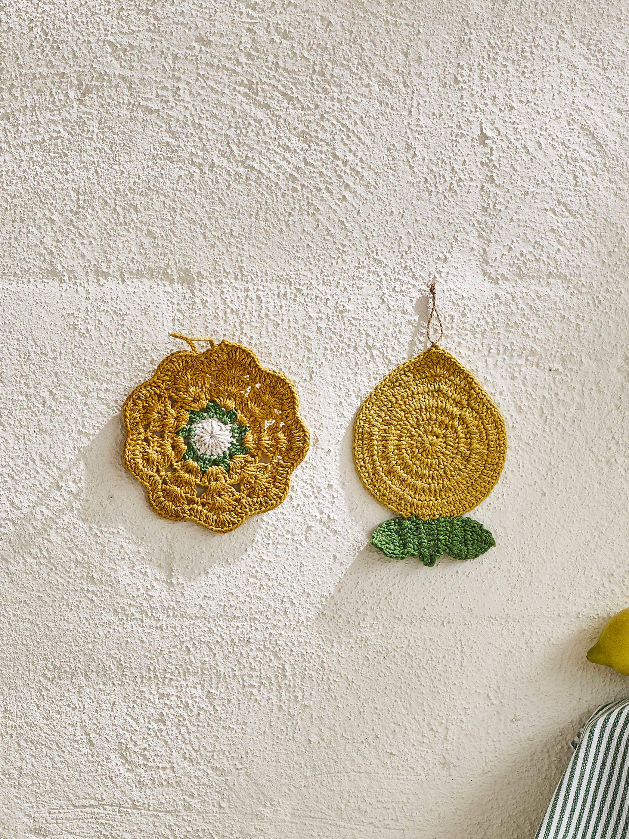 Decorazione crochet a limone