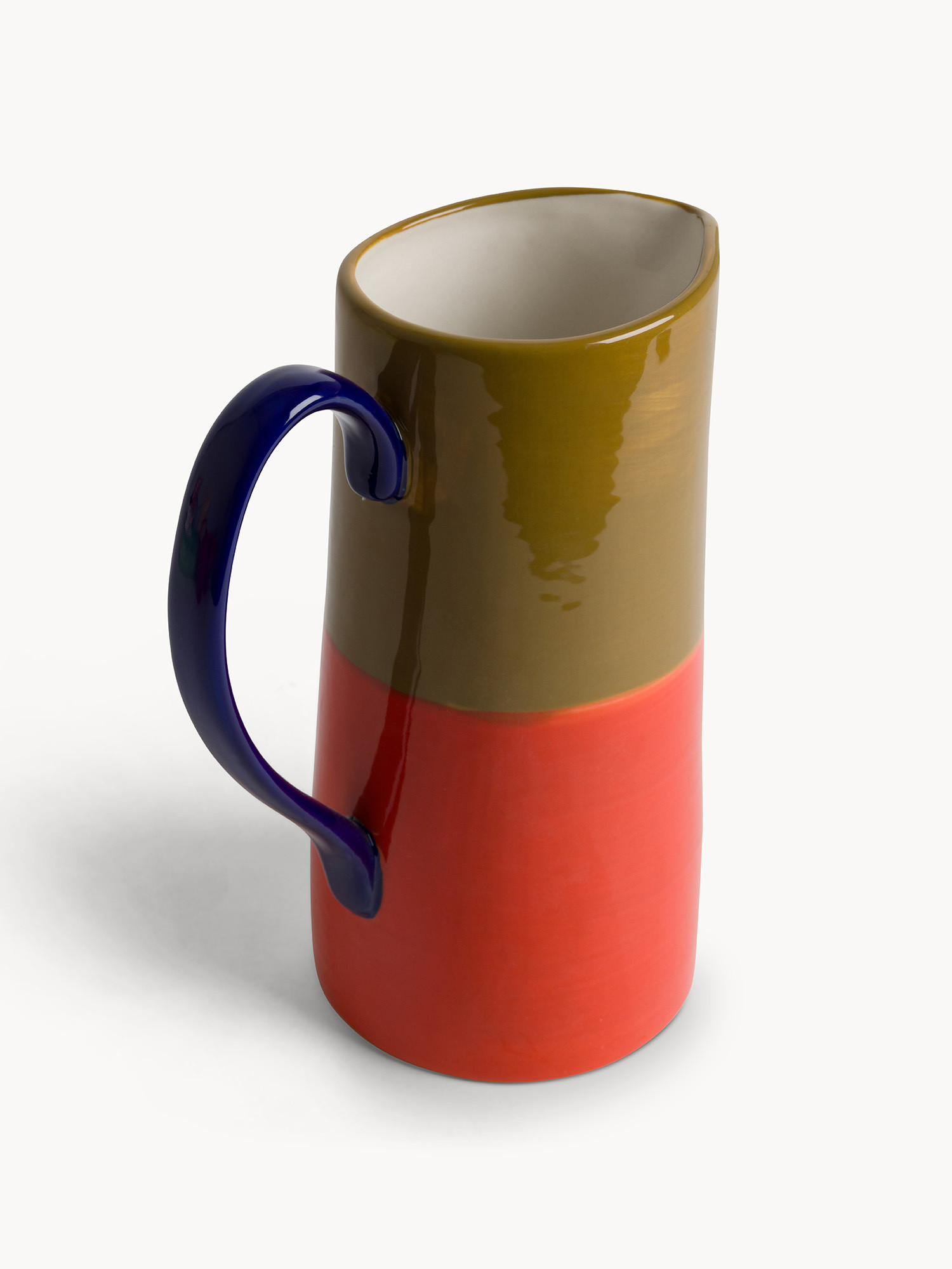 Caraffa in ceramica a righe