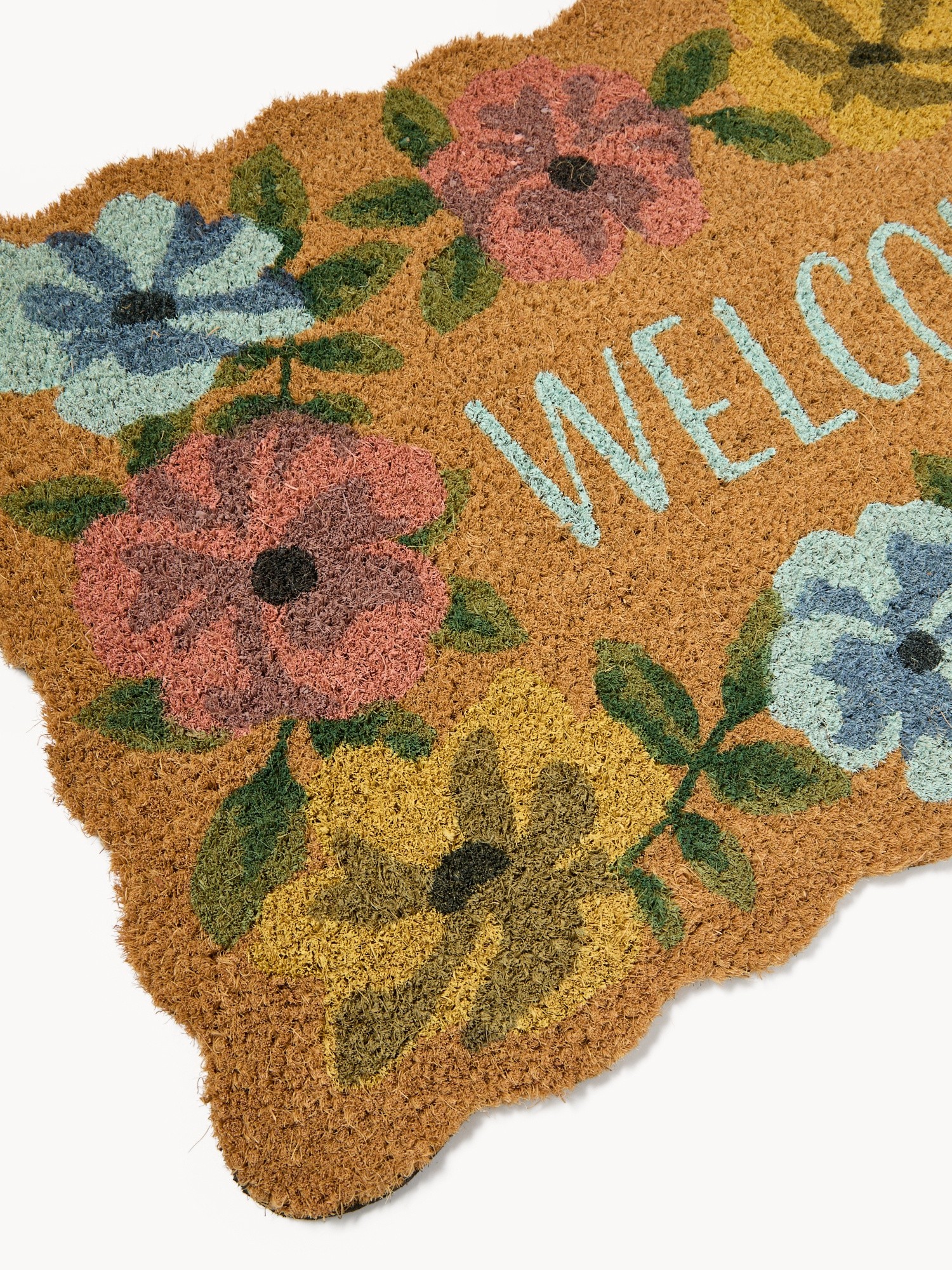 Zerbino in cocco con stampa fiorita Welcome - Prezzo di lancio