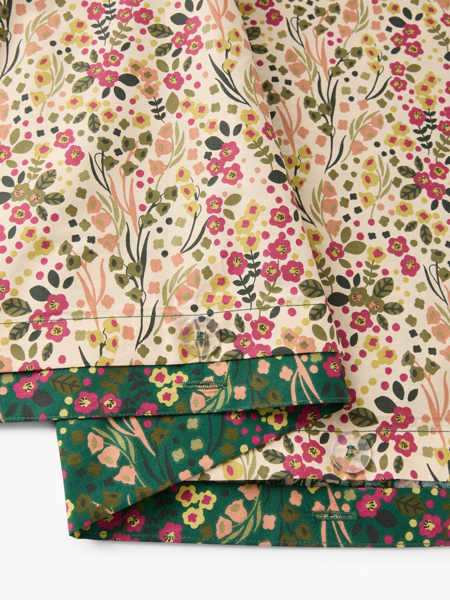 Parure copripiumino in cotone percalle fantasia fiorellini - Prezzo di lancio