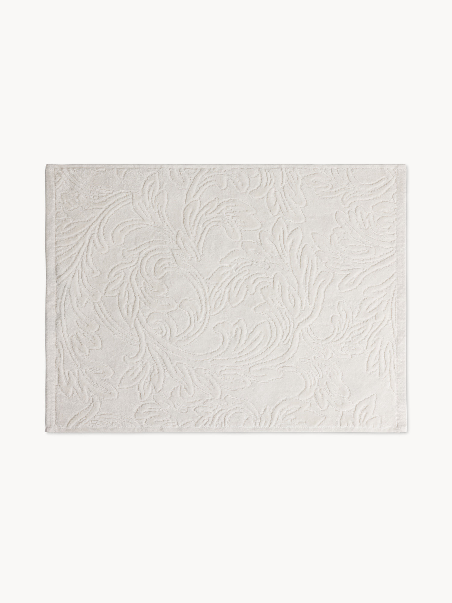 Asciugamano in velour di cotone lavorazione damascata