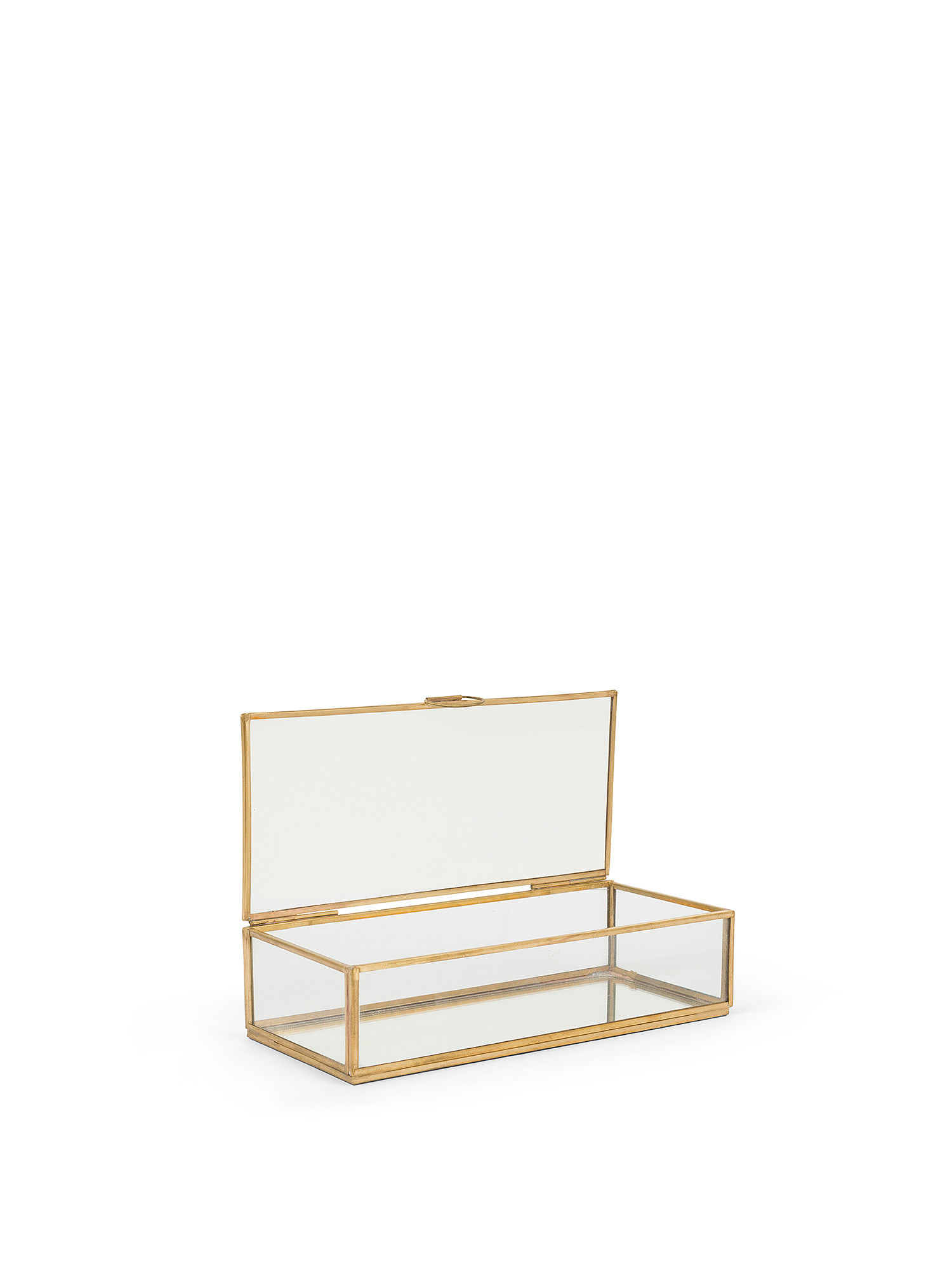 Portagioie in vetro bordi dorati