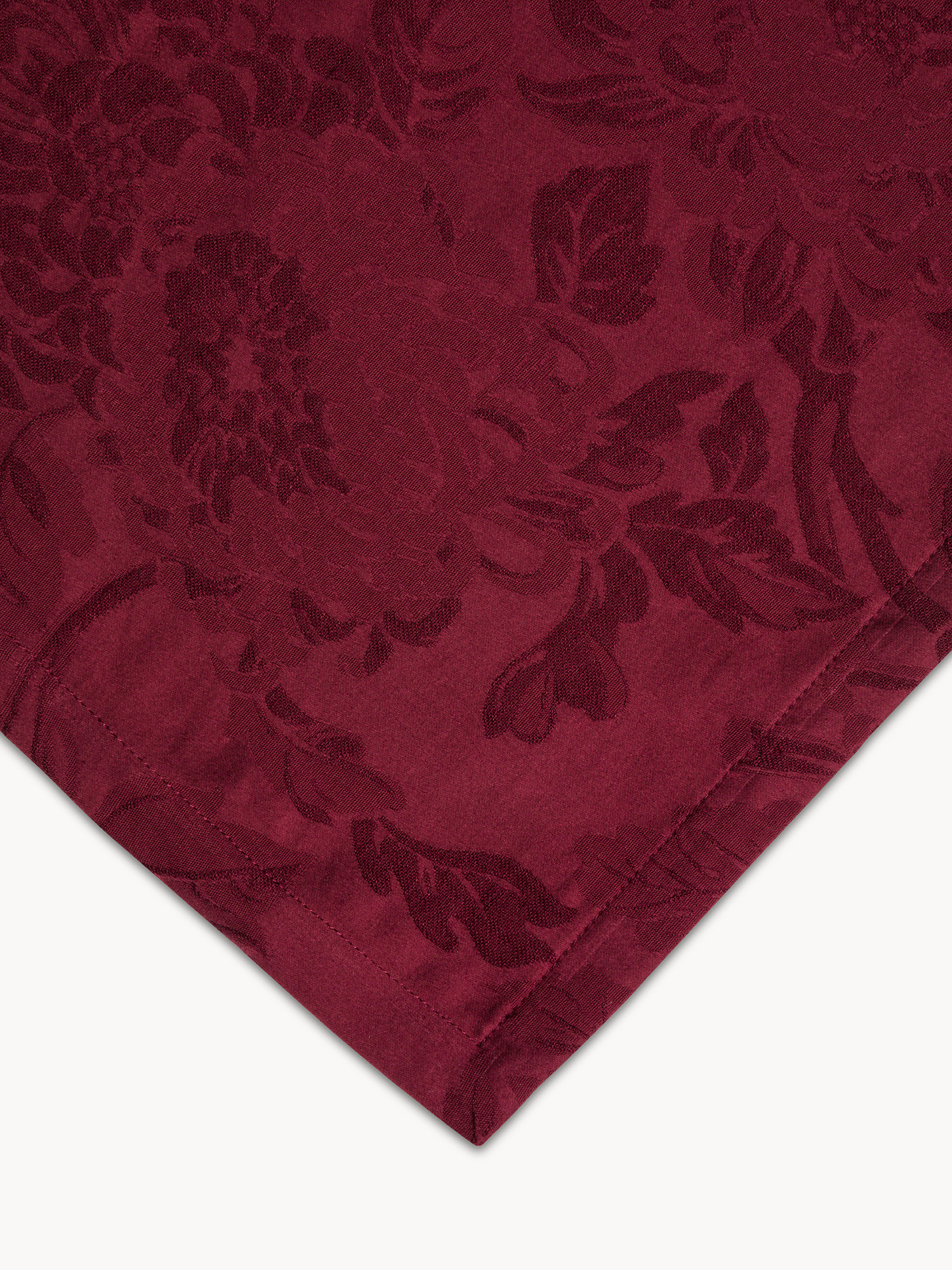 Centrotavola in cotone e lino jacquard motivo floreale