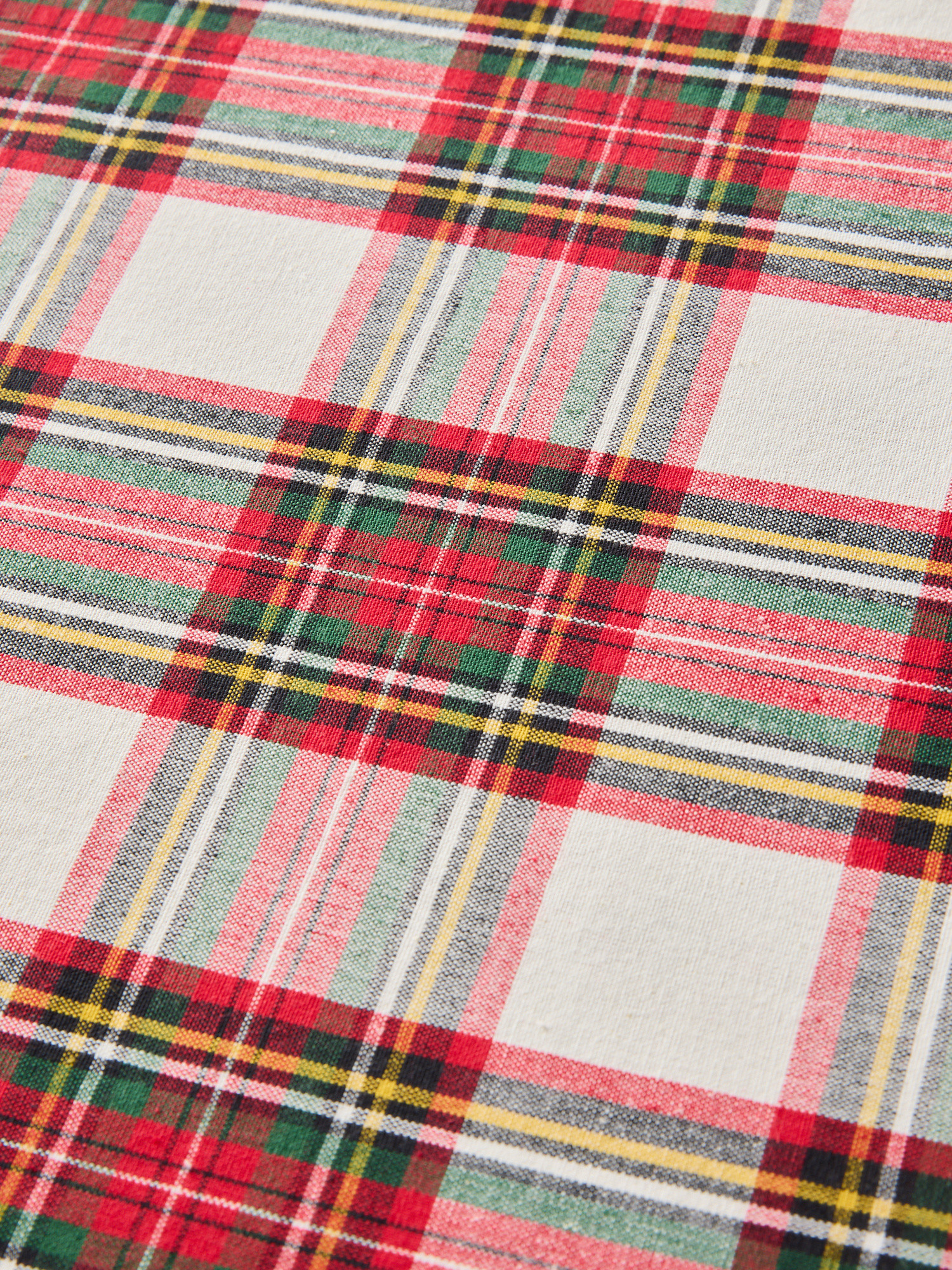 Tovaglia rotonda tartan in puro cotone tinto filo