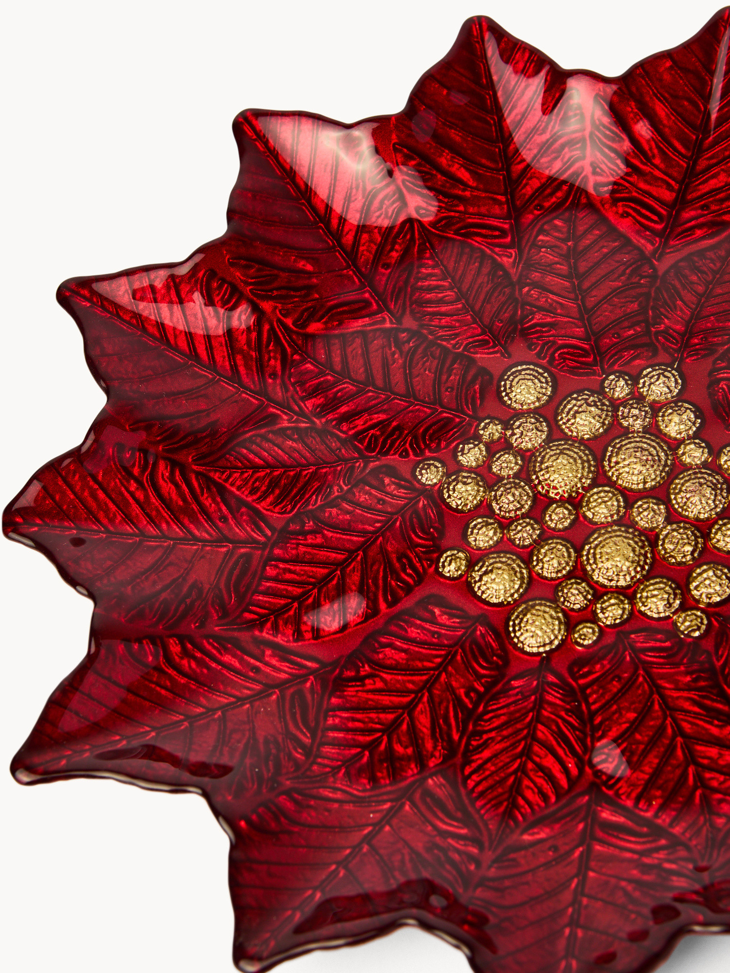 Piatto da portata in vetro a stella di Natale