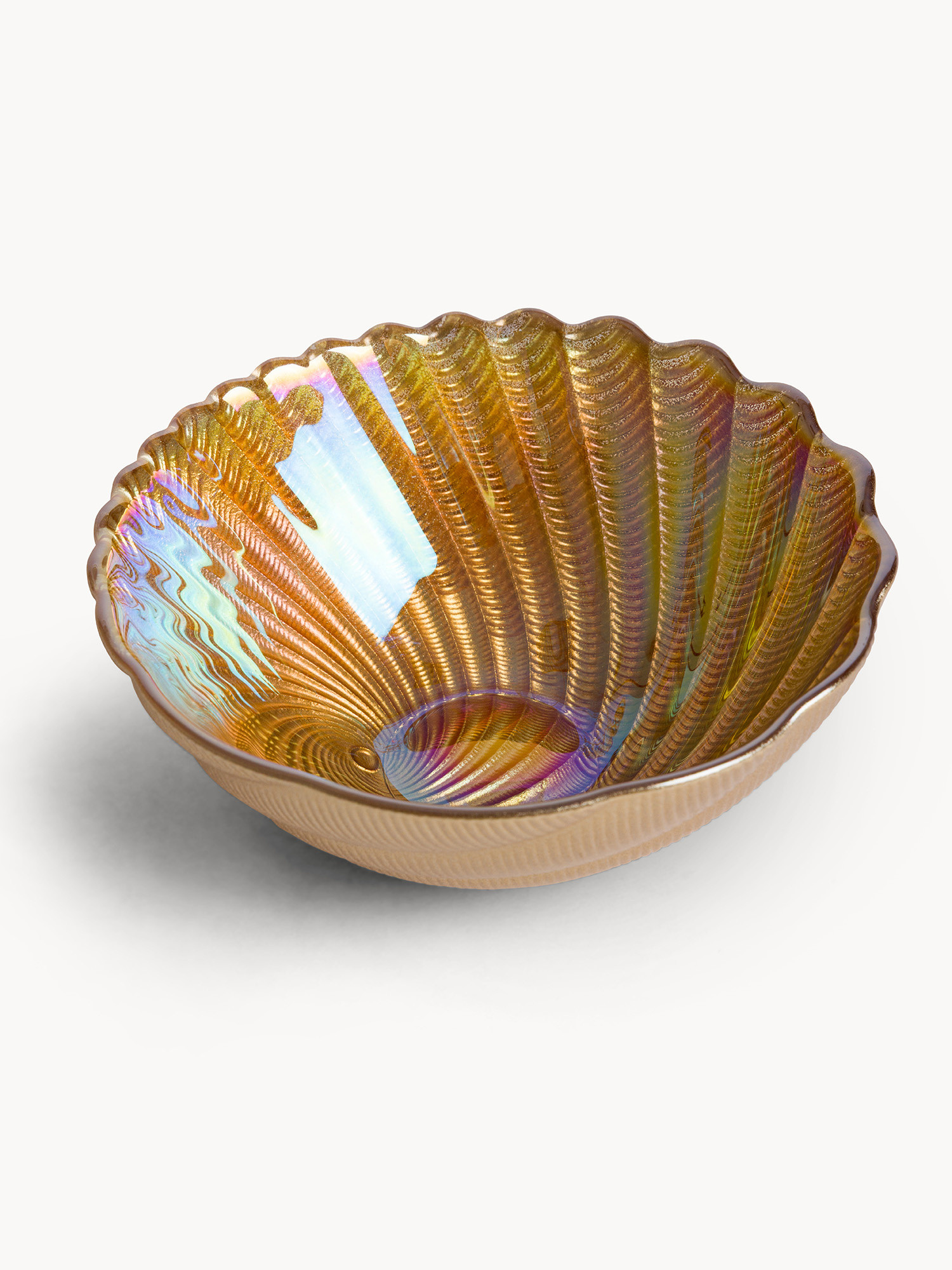 Coppetta in vetro effetto perlato