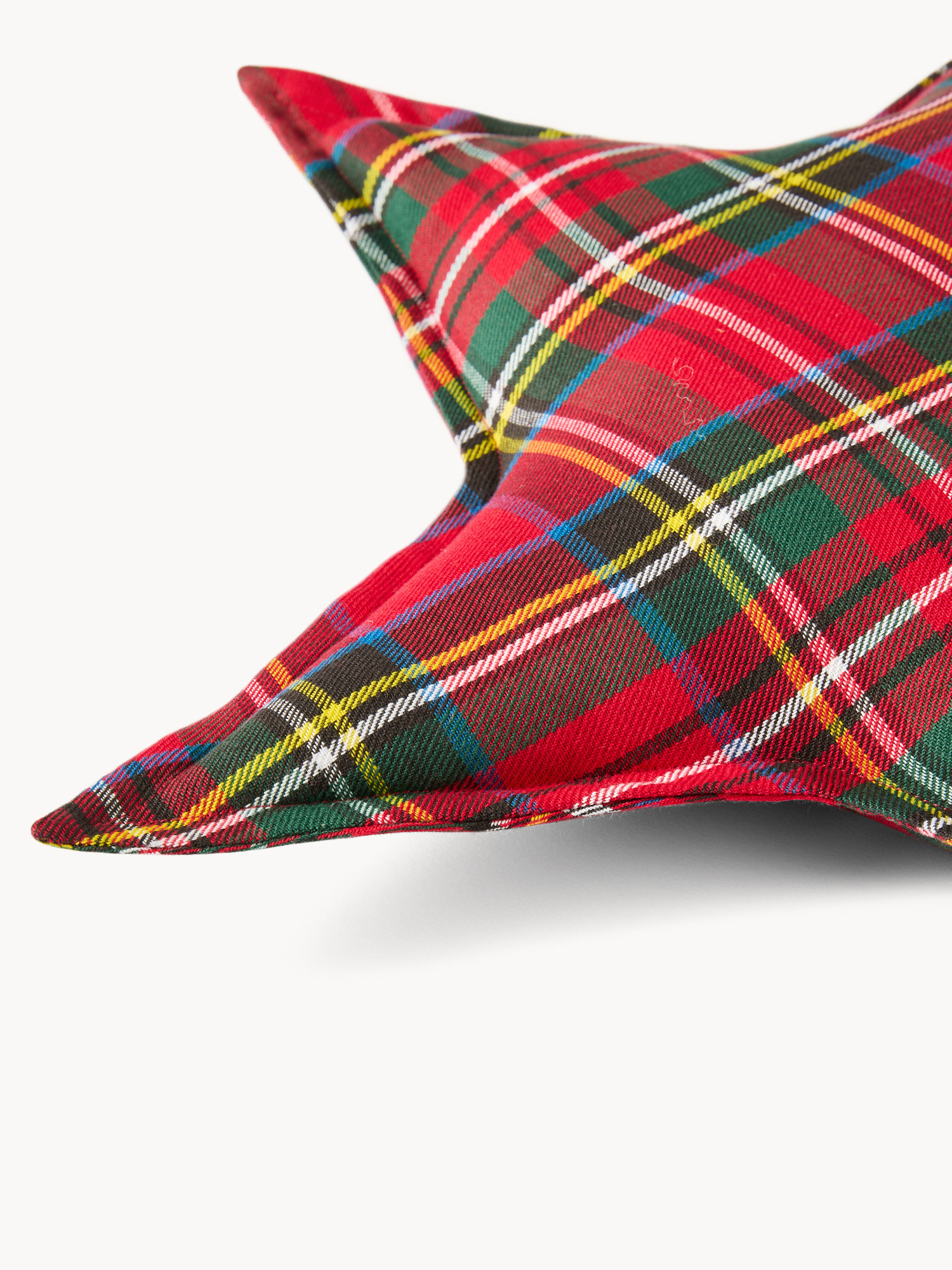 Cuscino a forma di stella tartan
