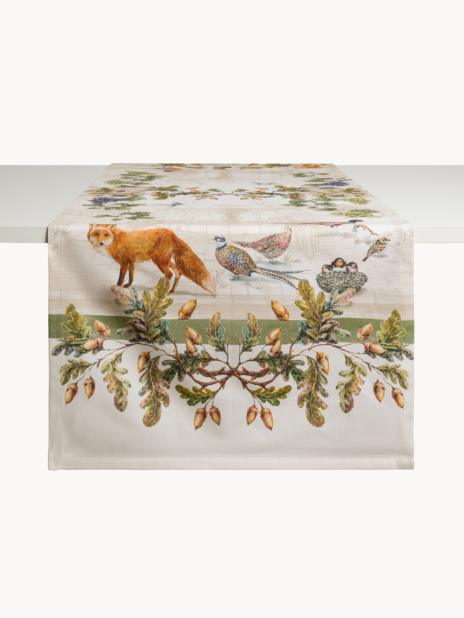 Runner Artemide by Tessitura Randi in drill di puro cotone stampato