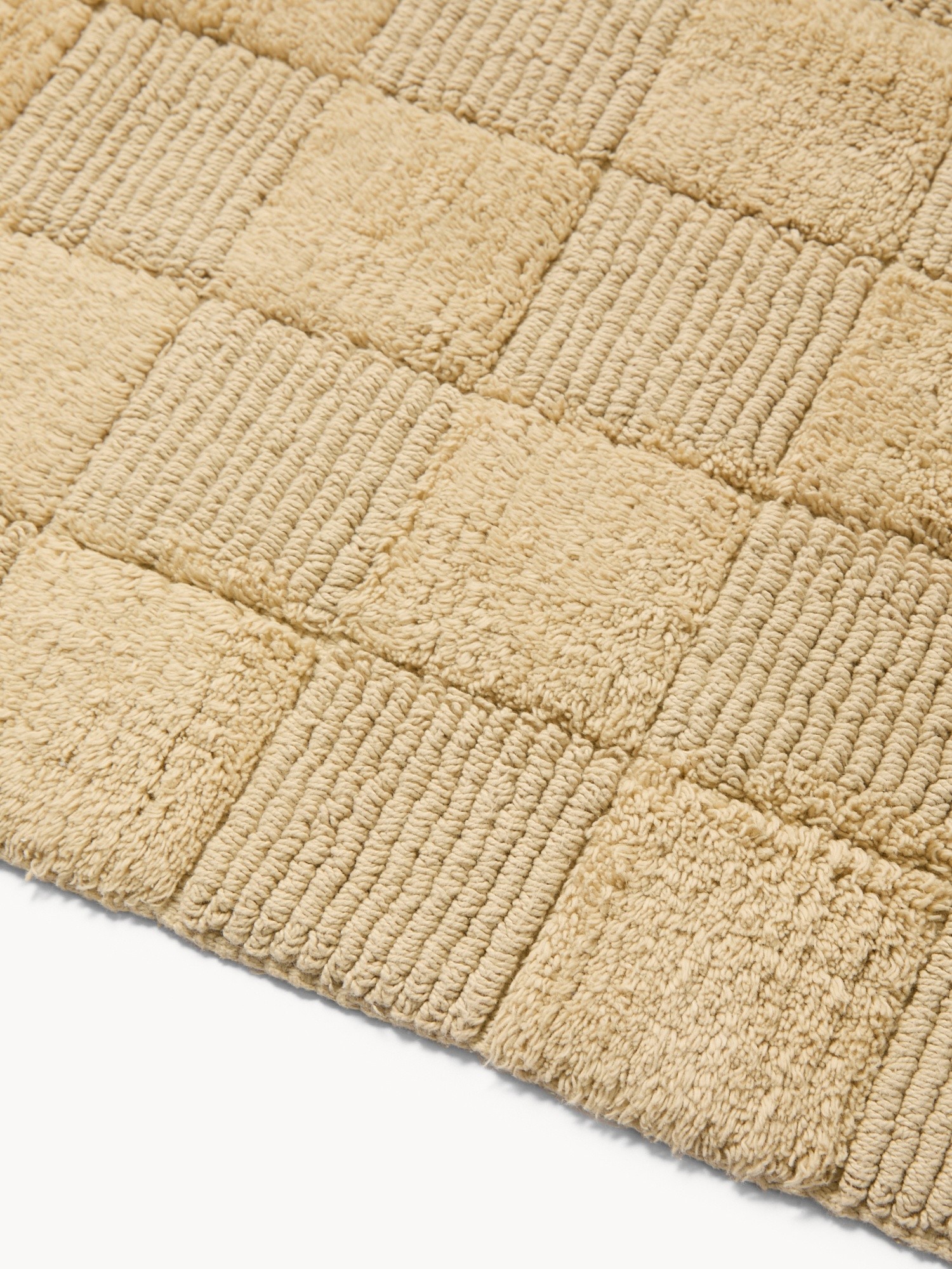 Tappeto bagno in cotone con trama a scacchiera - Prezzo di lancio