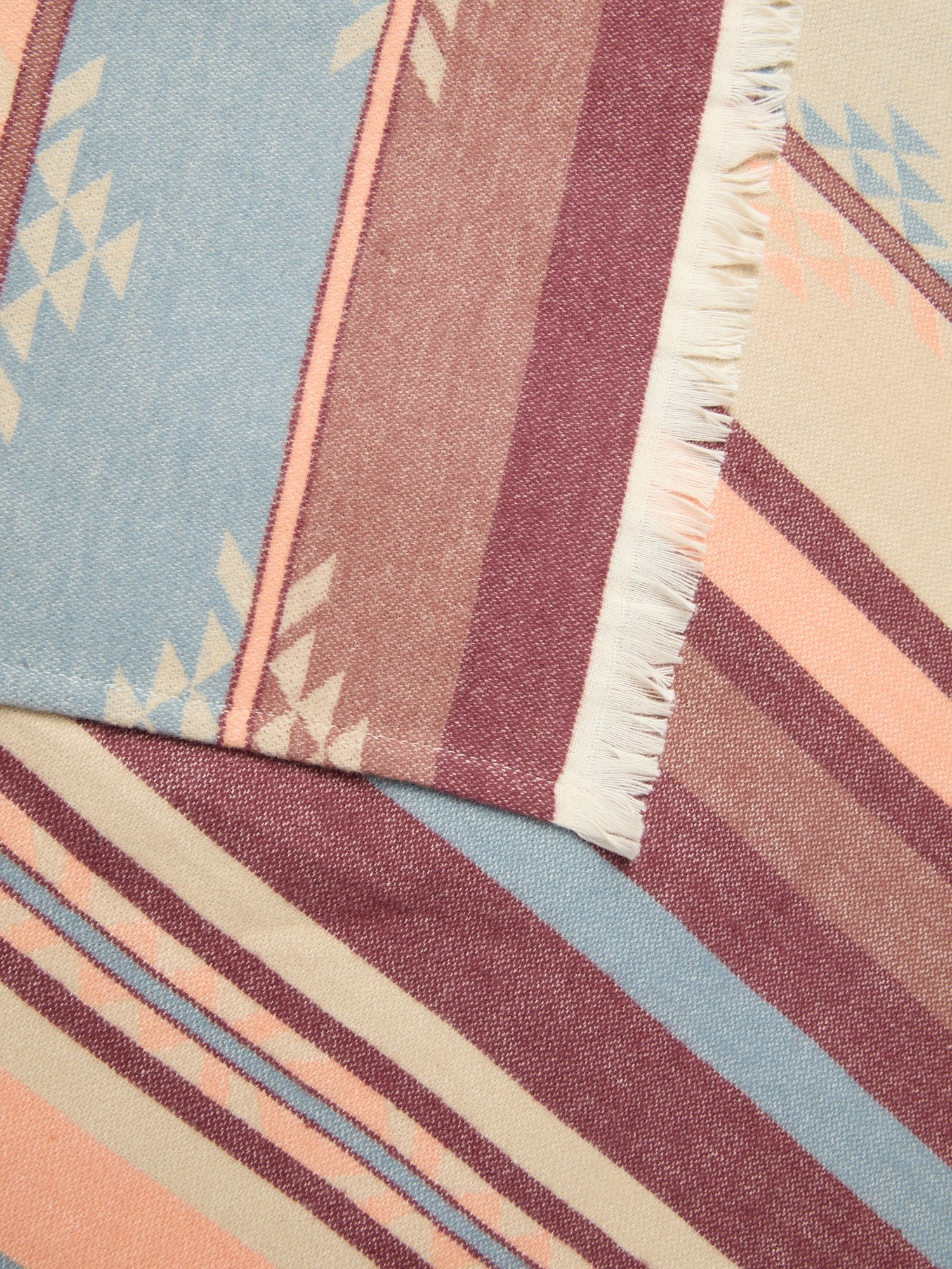 Plaid in cotone cardato fantasia a righe - Prezzo di lancio