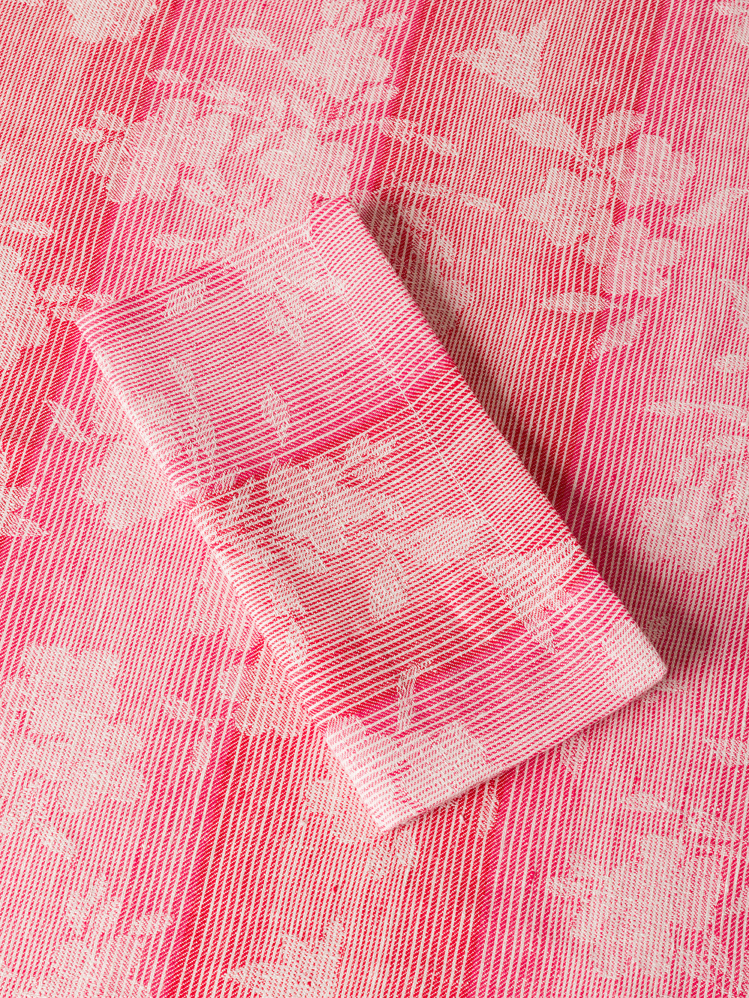 Set 2 tovaglioli in puro lino motivo floreale