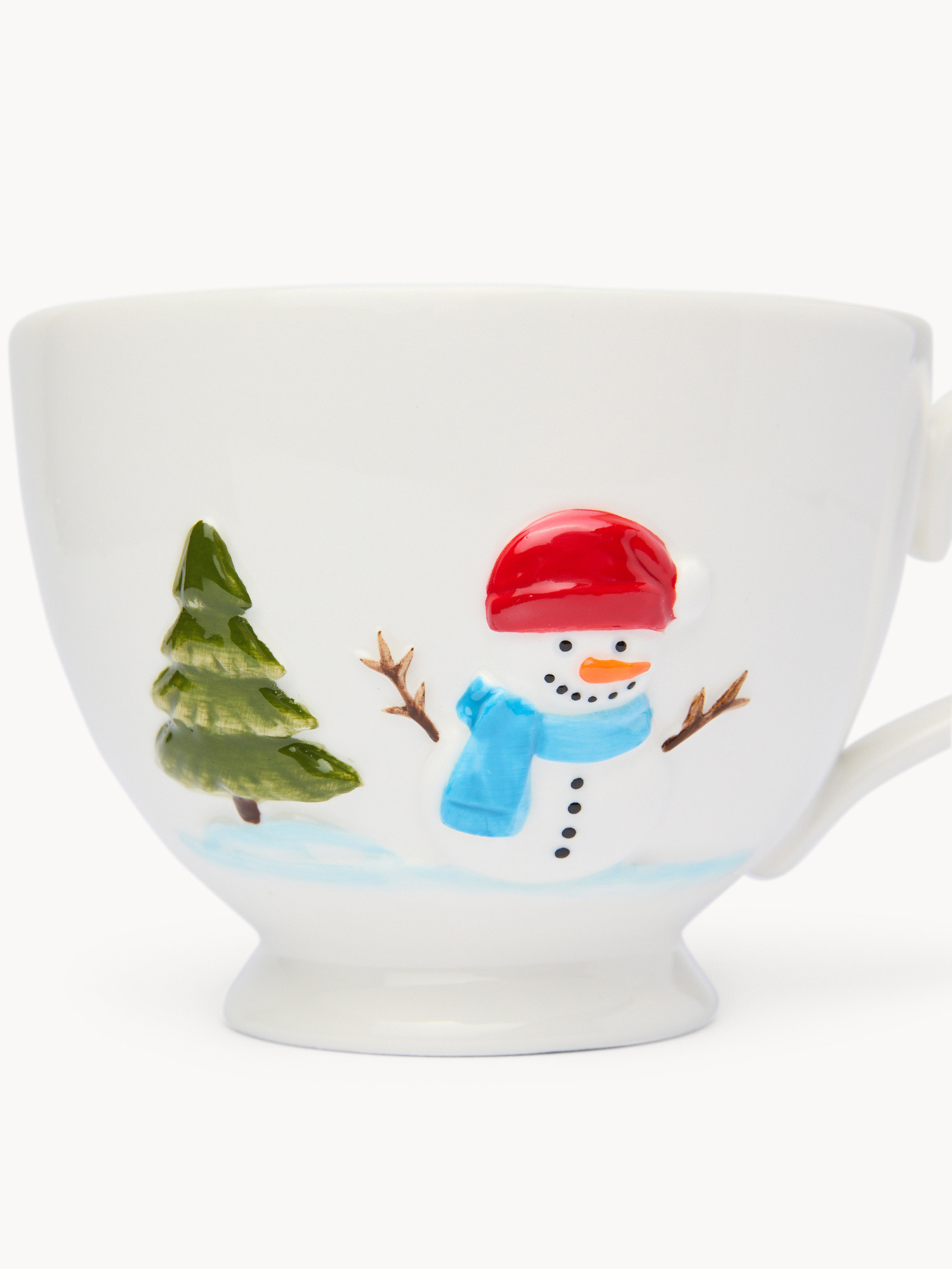 Tazza da colazione in ceramica motivo pupazzo di neve
