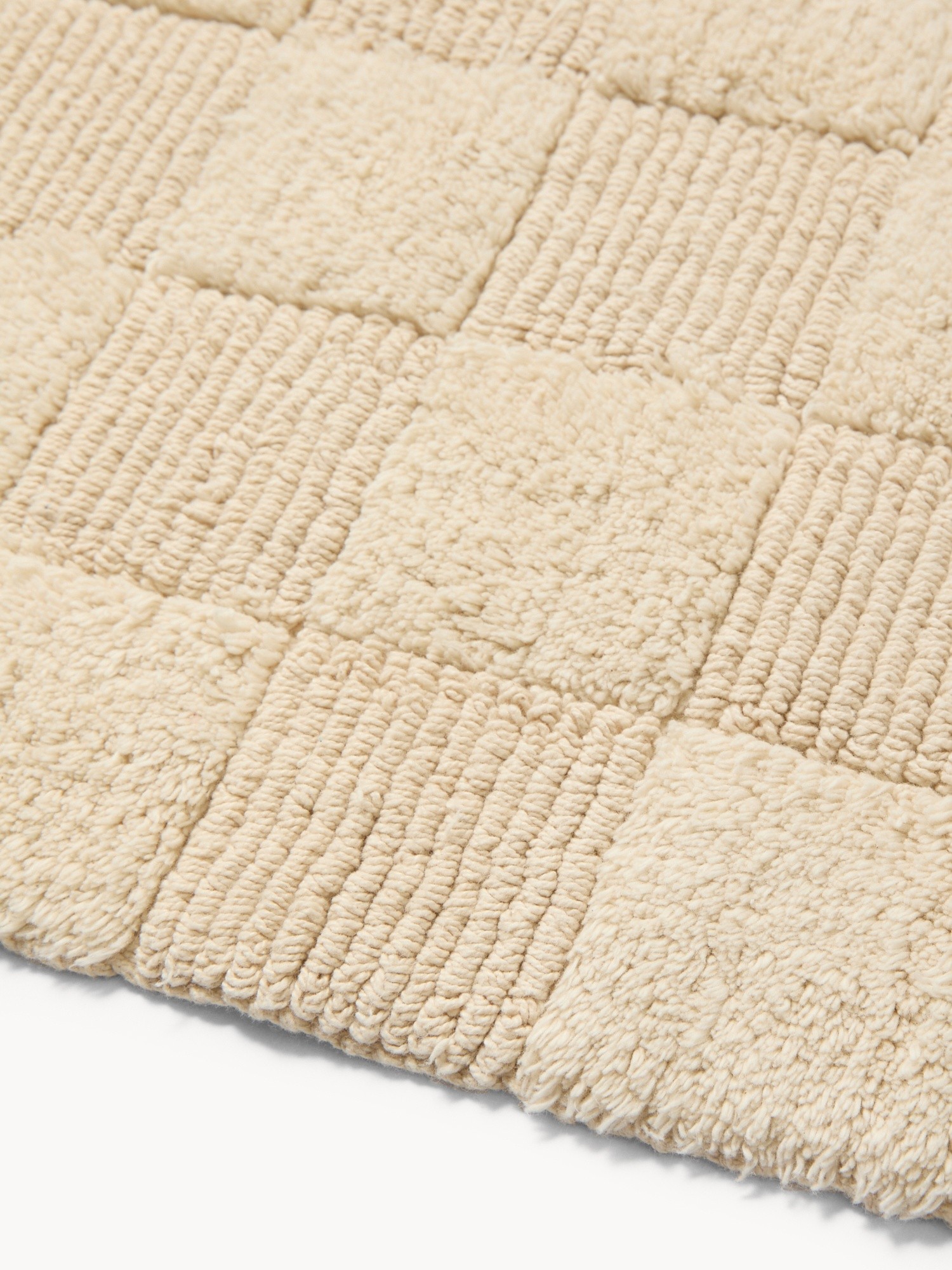 Tappeto bagno in cotone con trama a scacchiera - Prezzo di lancio