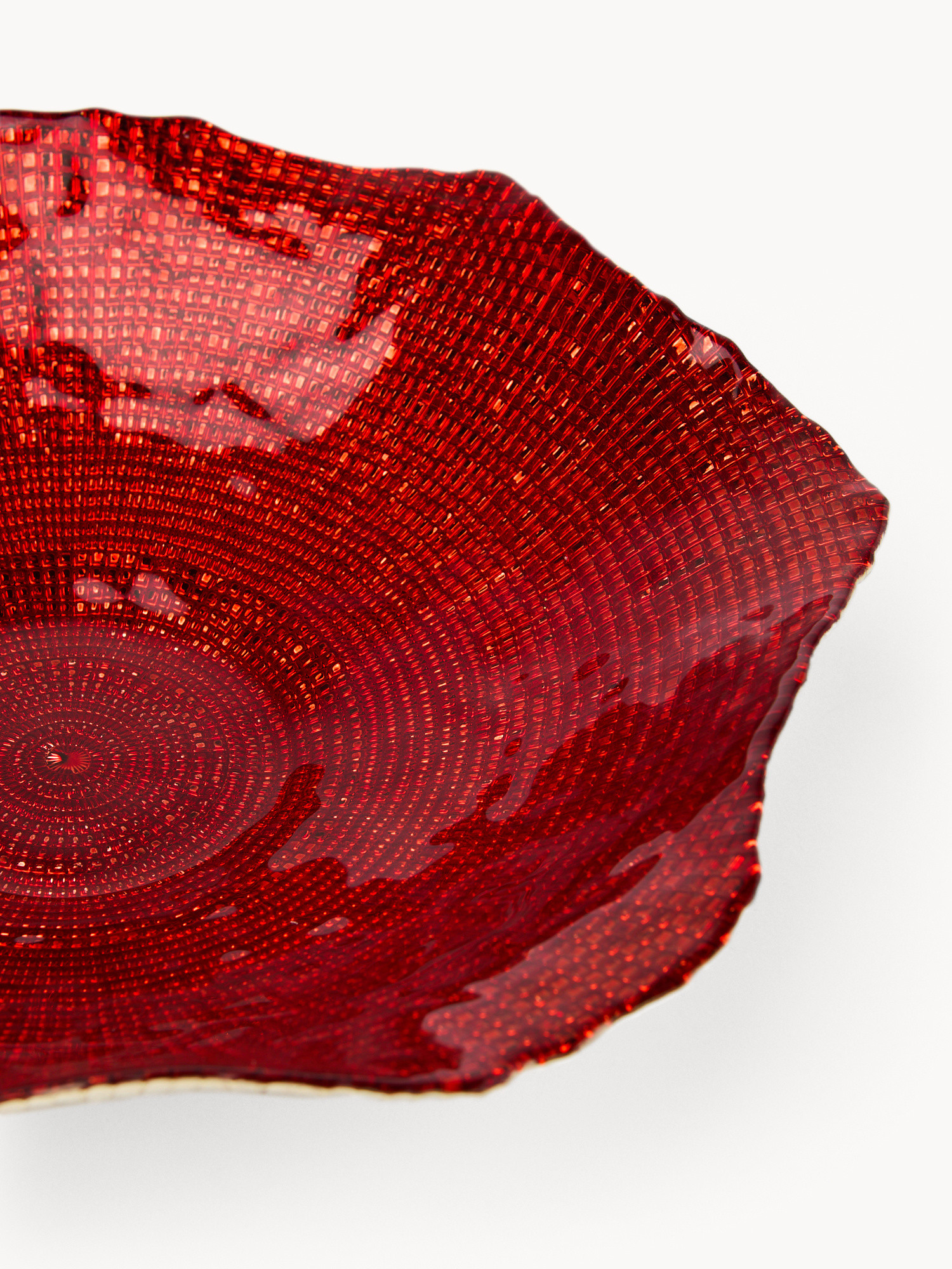 Coppa in vetro ondulata