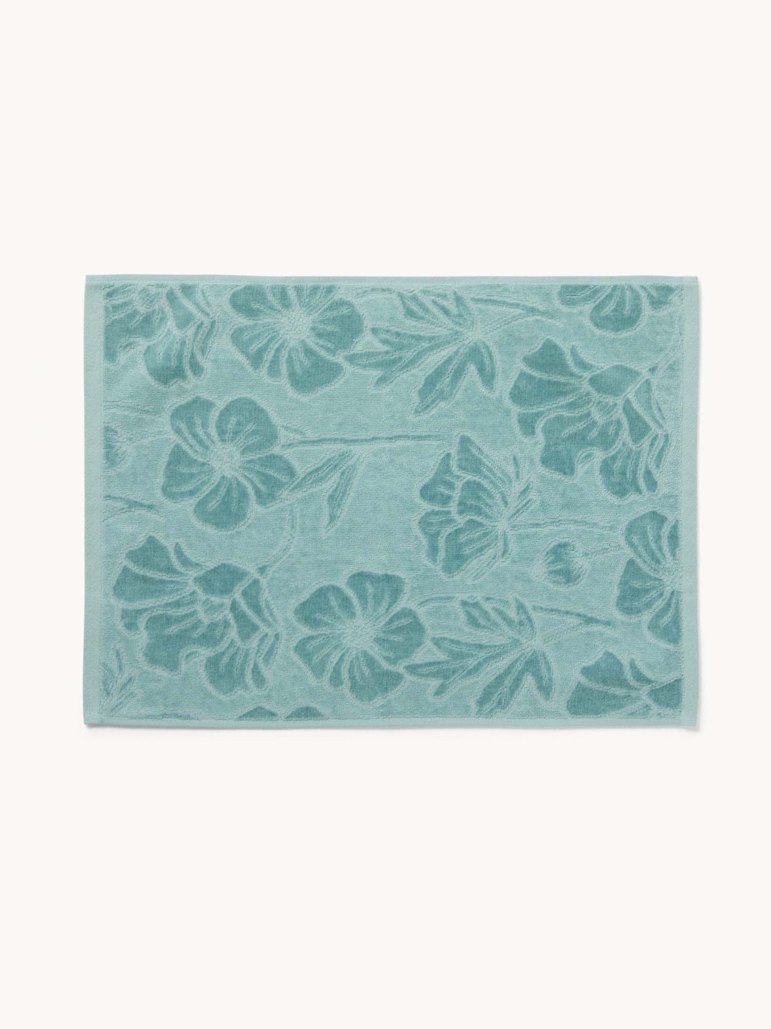 Asciugamano con fantasia floreale in puro cotone velour - Prezzo di lancio