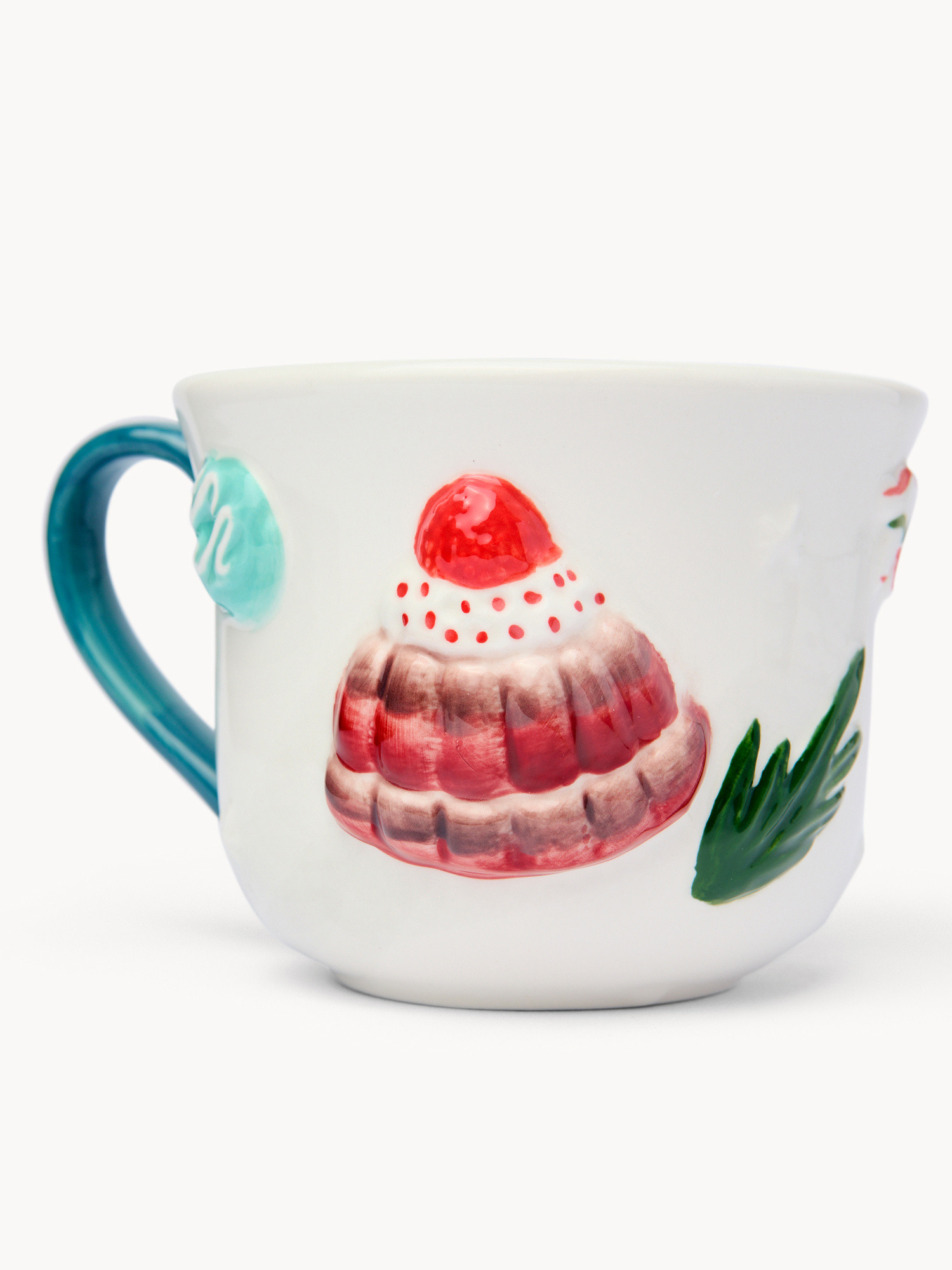 Tazza da colazione in ceramica motivo macarons