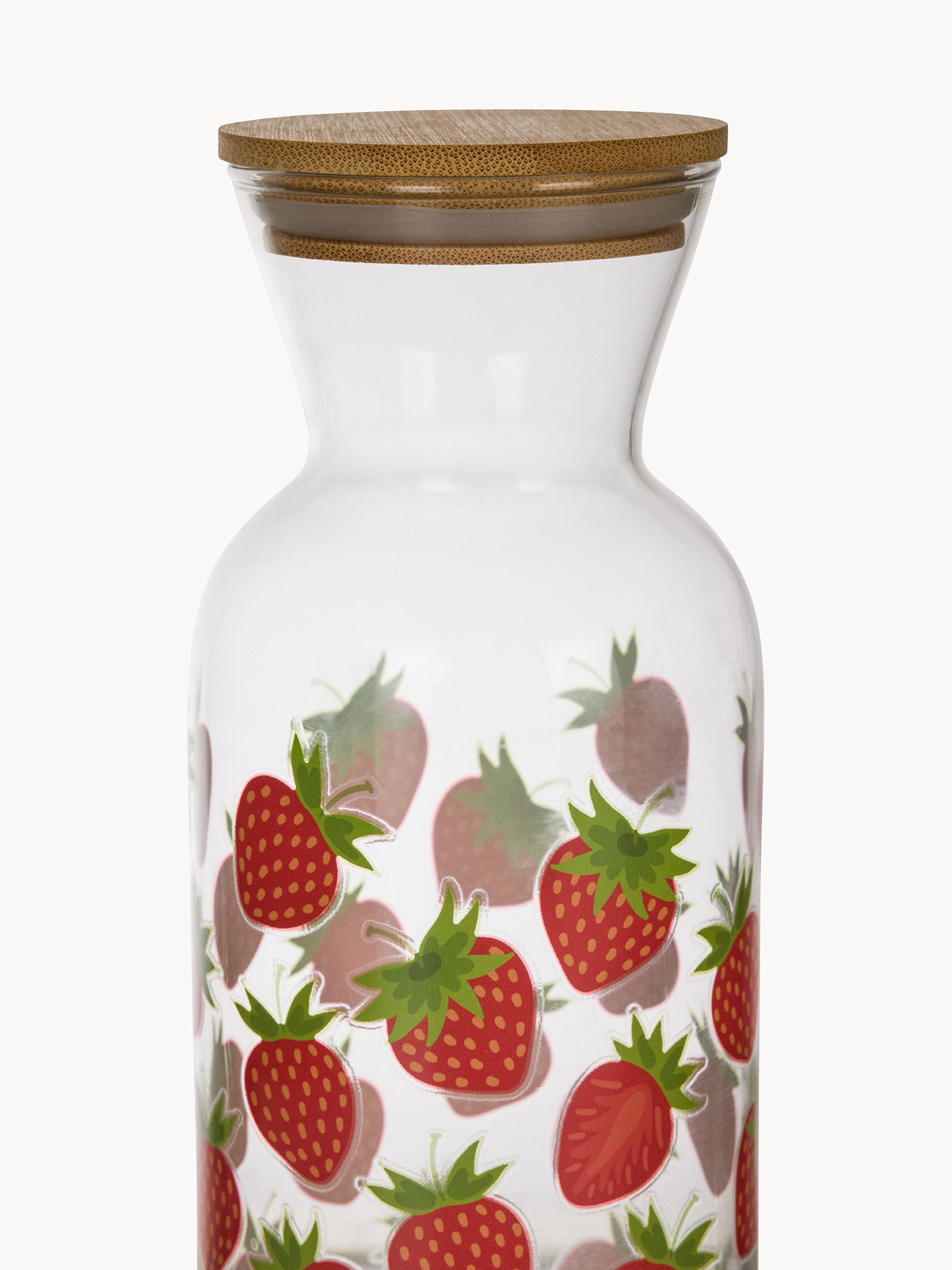 Caraffa vetro trasparente motivo fragoline