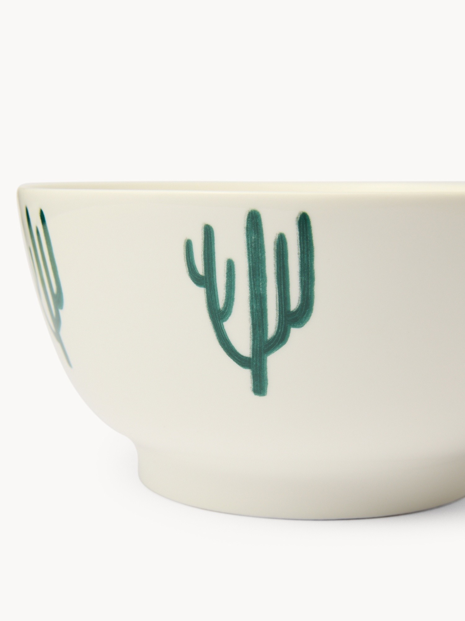 Insalatiera in new bone china motivo cactus - Prezzo di lancio