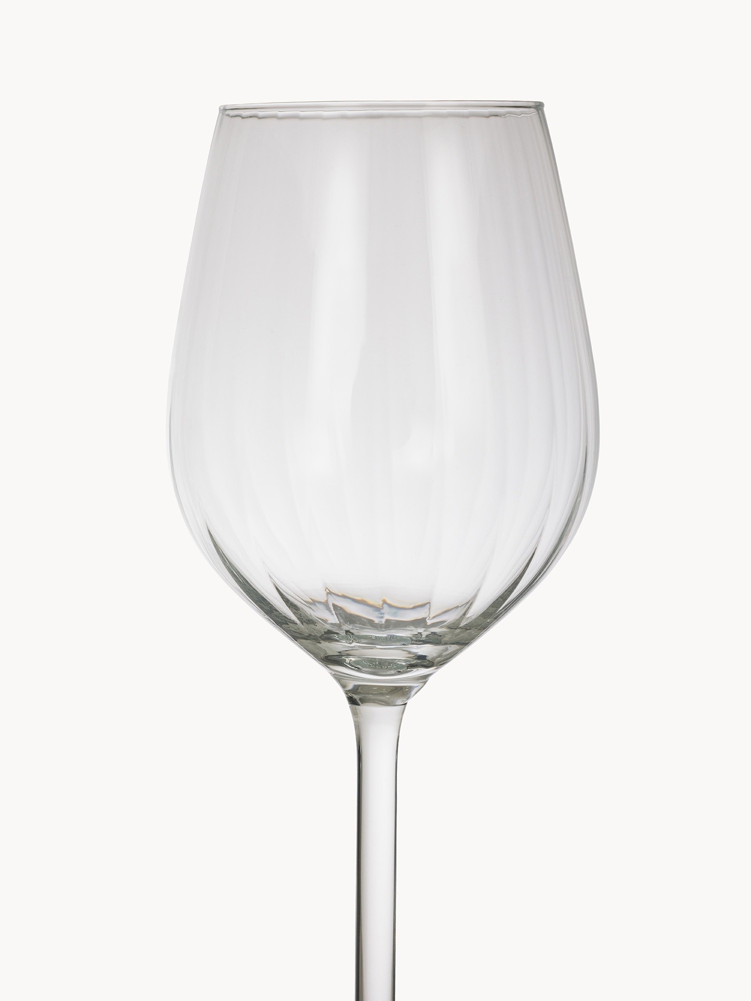 Set 12 calici Pliss&eacute; in vetro